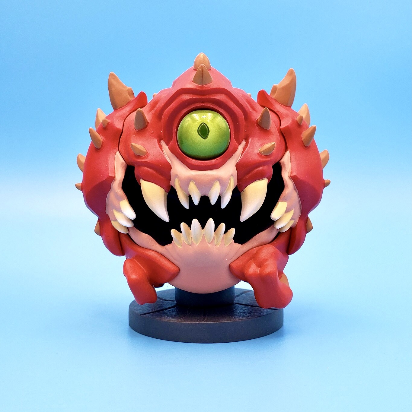 Doom Eternal Cacodemon Mini Figure & Sticker Official 3″ Demon Statue Figurine