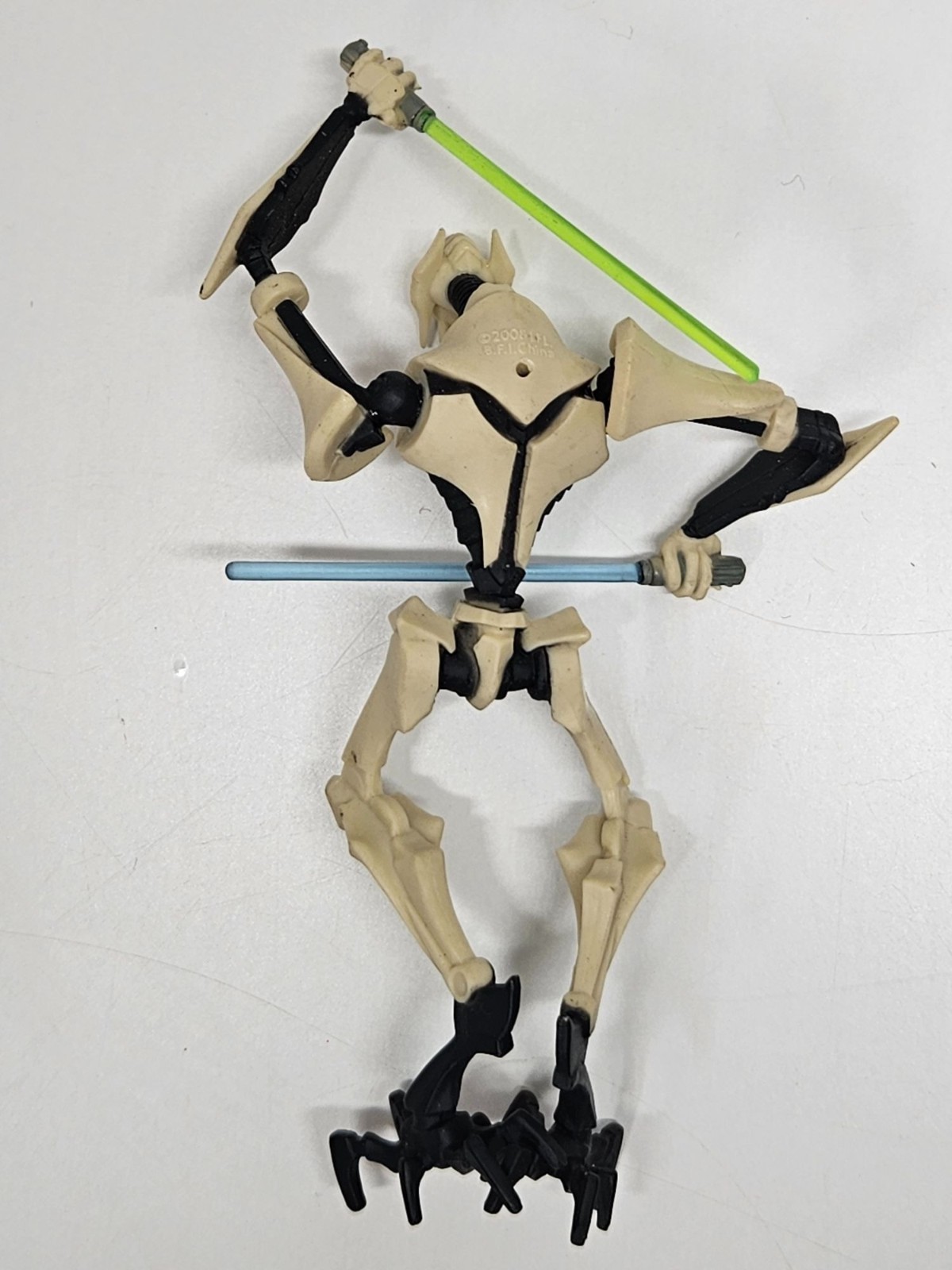 2008 Basic Fun Star Wars General Grievous Lightsabers Bendable Figure 5″