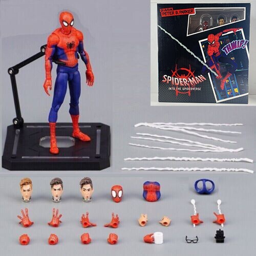 Spider-Man Action Figure Peter Parker Into The Spider Verse Toy Gift With Box