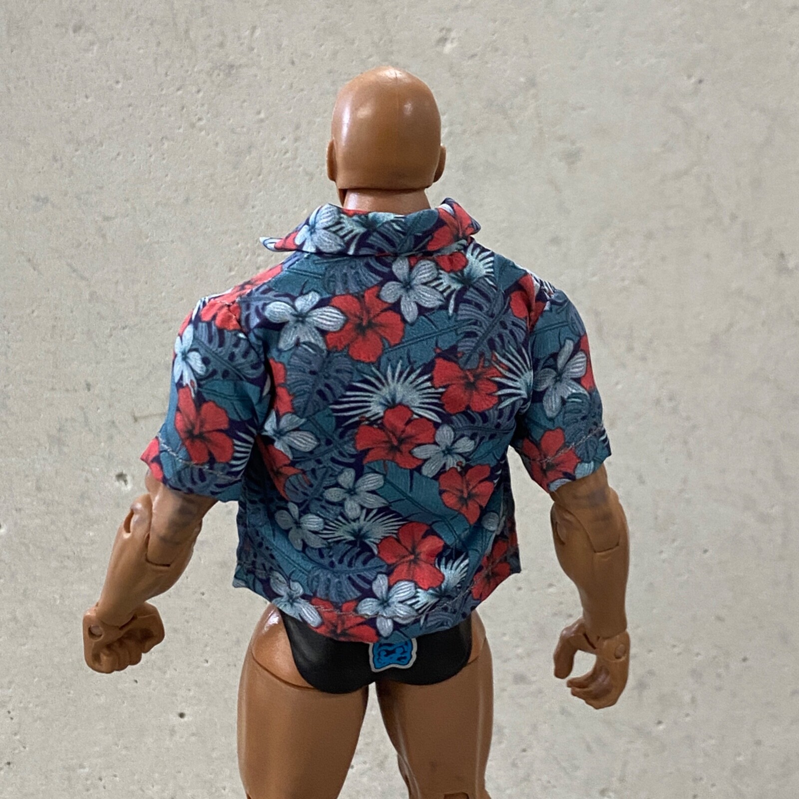 SU-JKHS-BLU-L: 1/12 Blue Hawaii Shirt for 6″ Muscular body or 7″ WWE Body