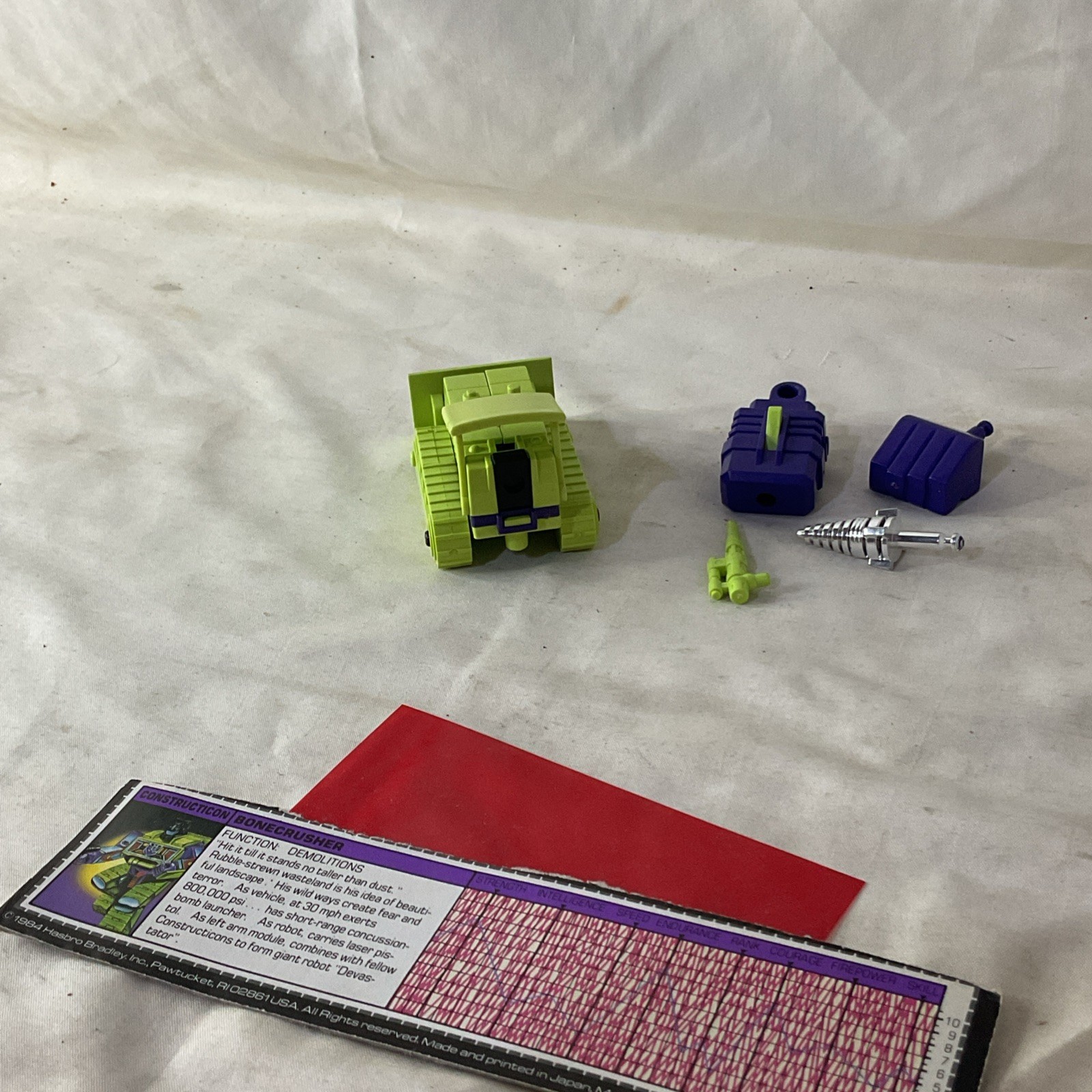 Transformers G1 Bonecrusher Construction Action Figure accessories VTG