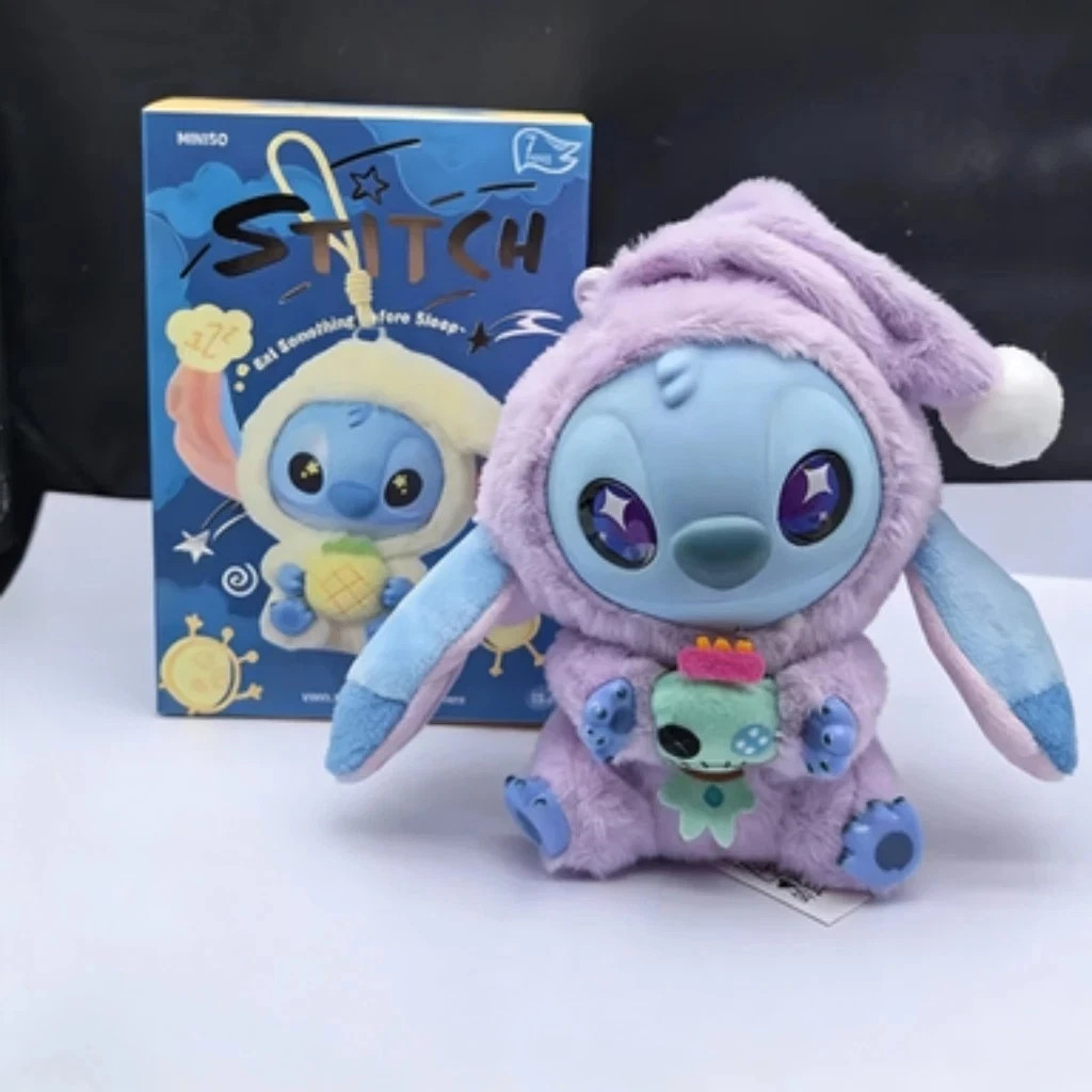 Miniso Stitch Eat Something Before Sleep Series Vinyl Figure Confirmed Blind Box