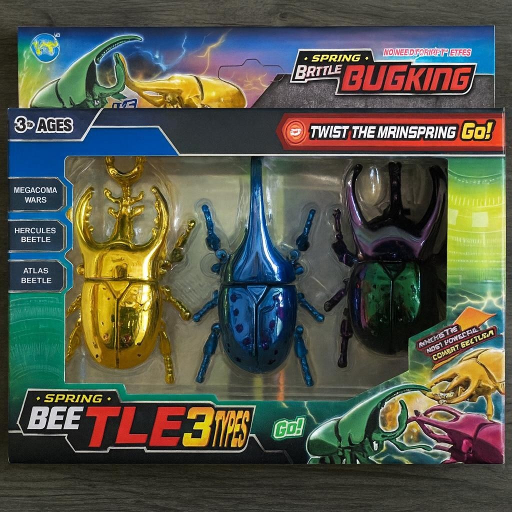 Kids Insect Toy Set Beetle Figures Educational Science Bug Animal Model Kit
