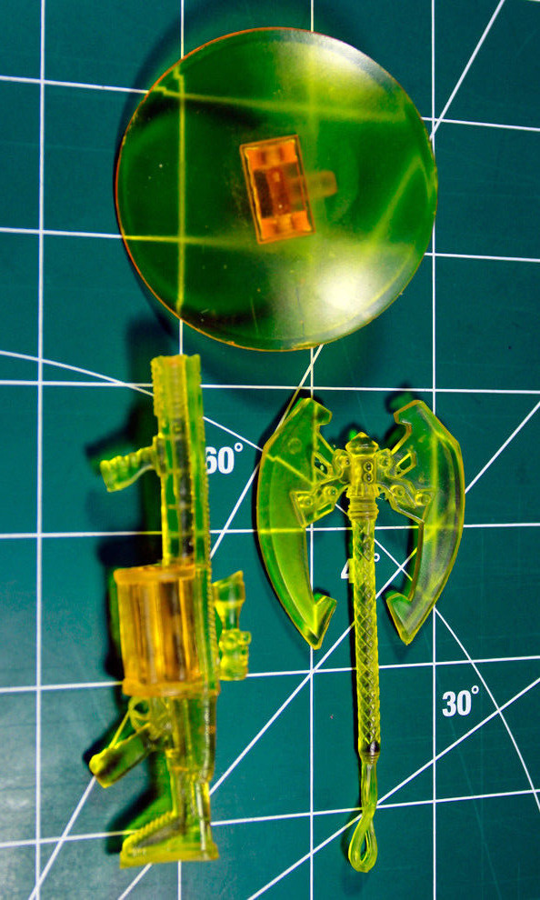 Custom Resin Sinestro Corp constructs 1:12 scale axe shield green lantern hal