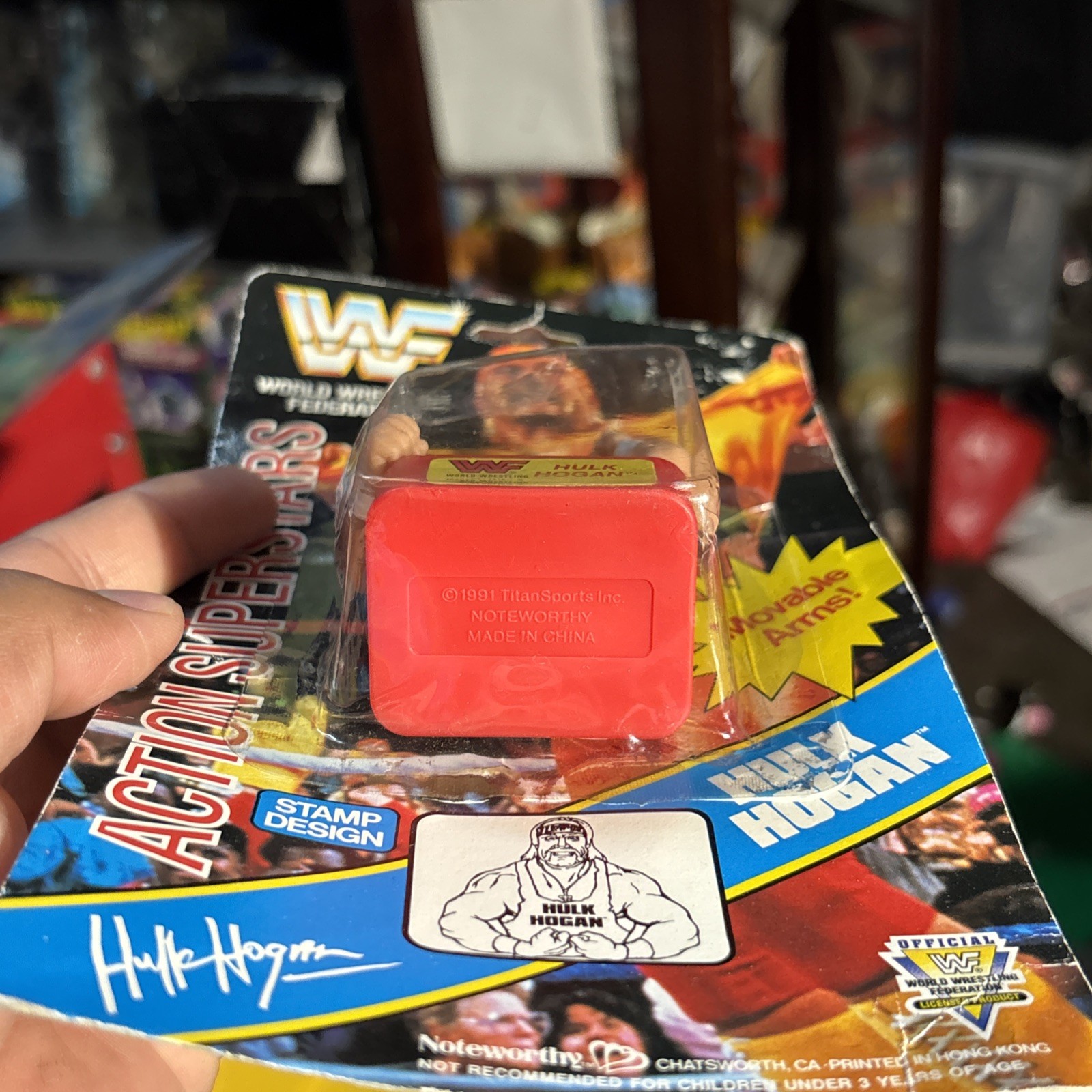 VINTAGE 1991 Hulk Hogan They Stamp WWF World Wrestling Stamper WCW WWE RARE New
