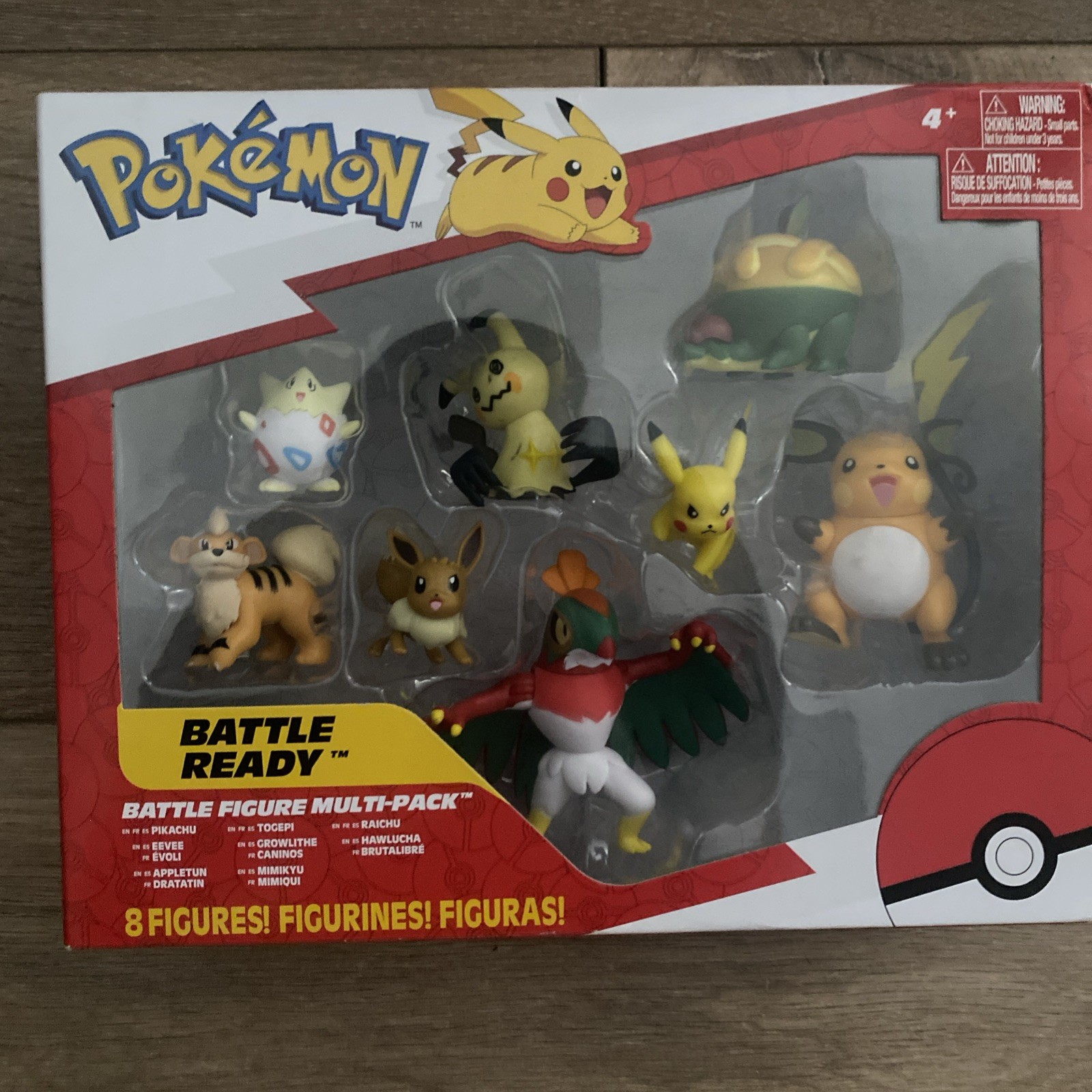 Pokémon Battle Figures 8 Pack Pikachu Hawlucha Appletun Raichu Mimikyu Togepi +