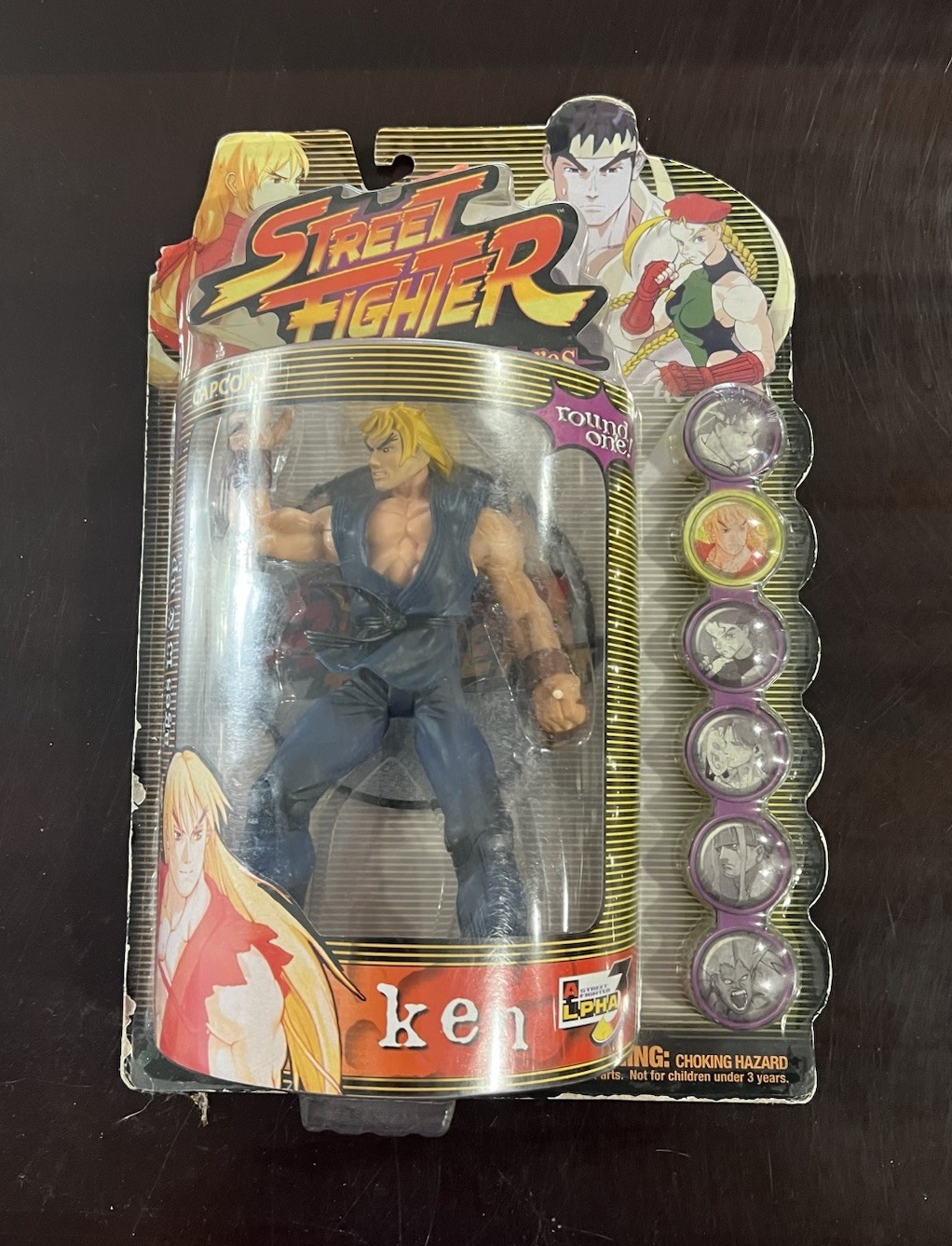Street Fighter action figure Ken player two figure Resaurus 1999 capcom