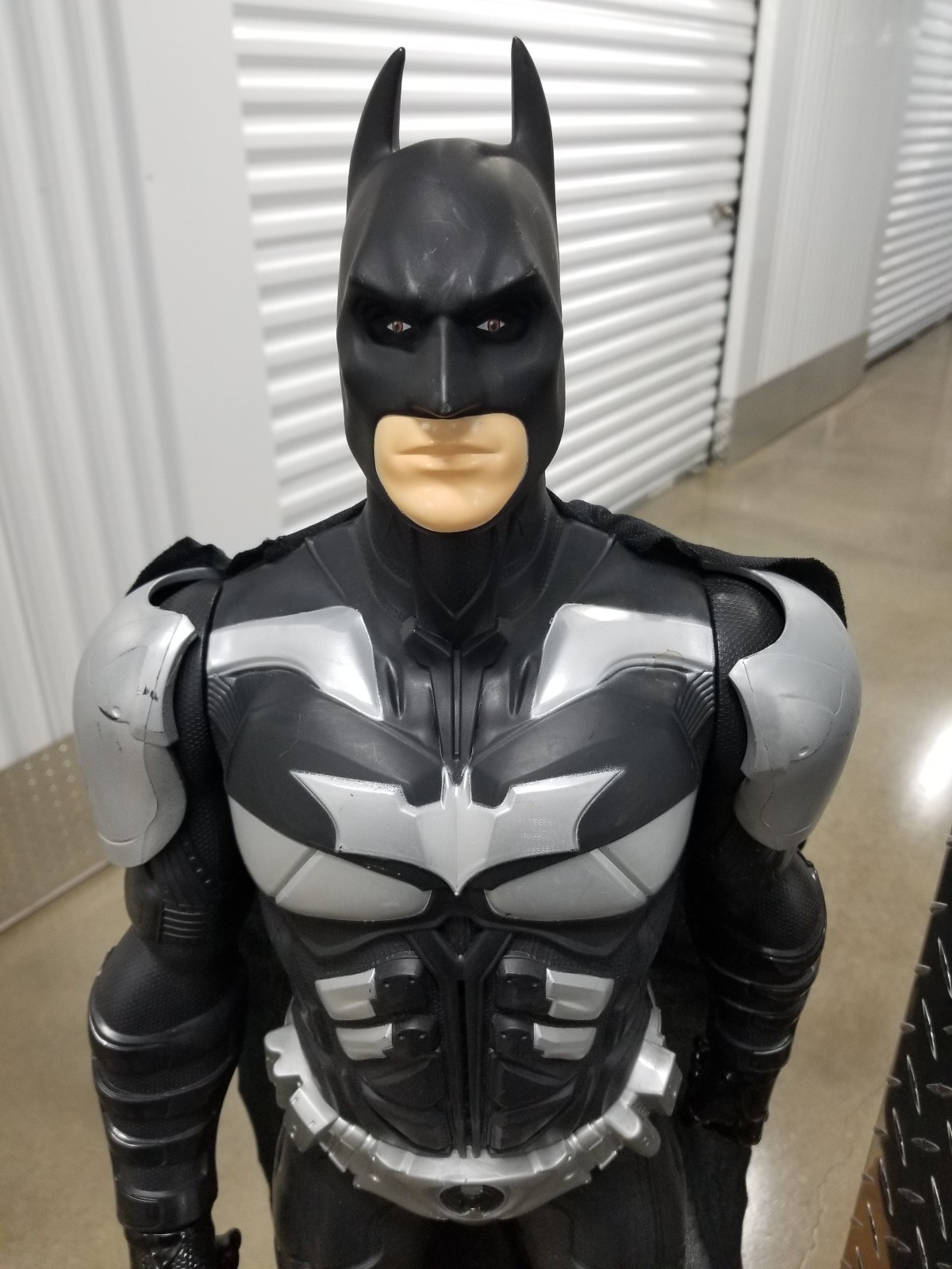 BATMAN 31″ Action Figure DARK KNIGHT DC Comics Christian Bale Movie Silver JLU