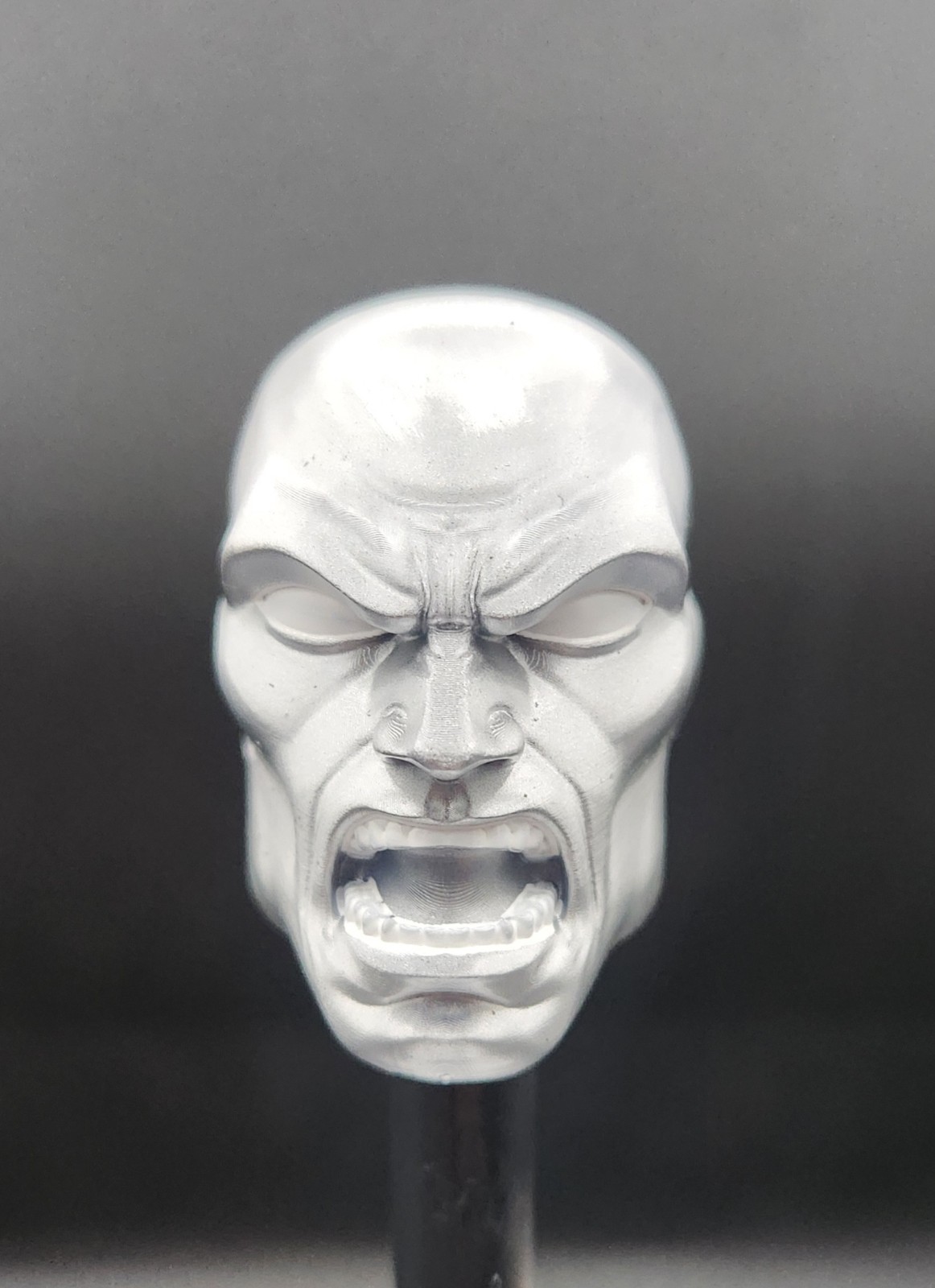 Marvel Legends Custom Silver Surfer Angry Head 1/12 Scale Painted