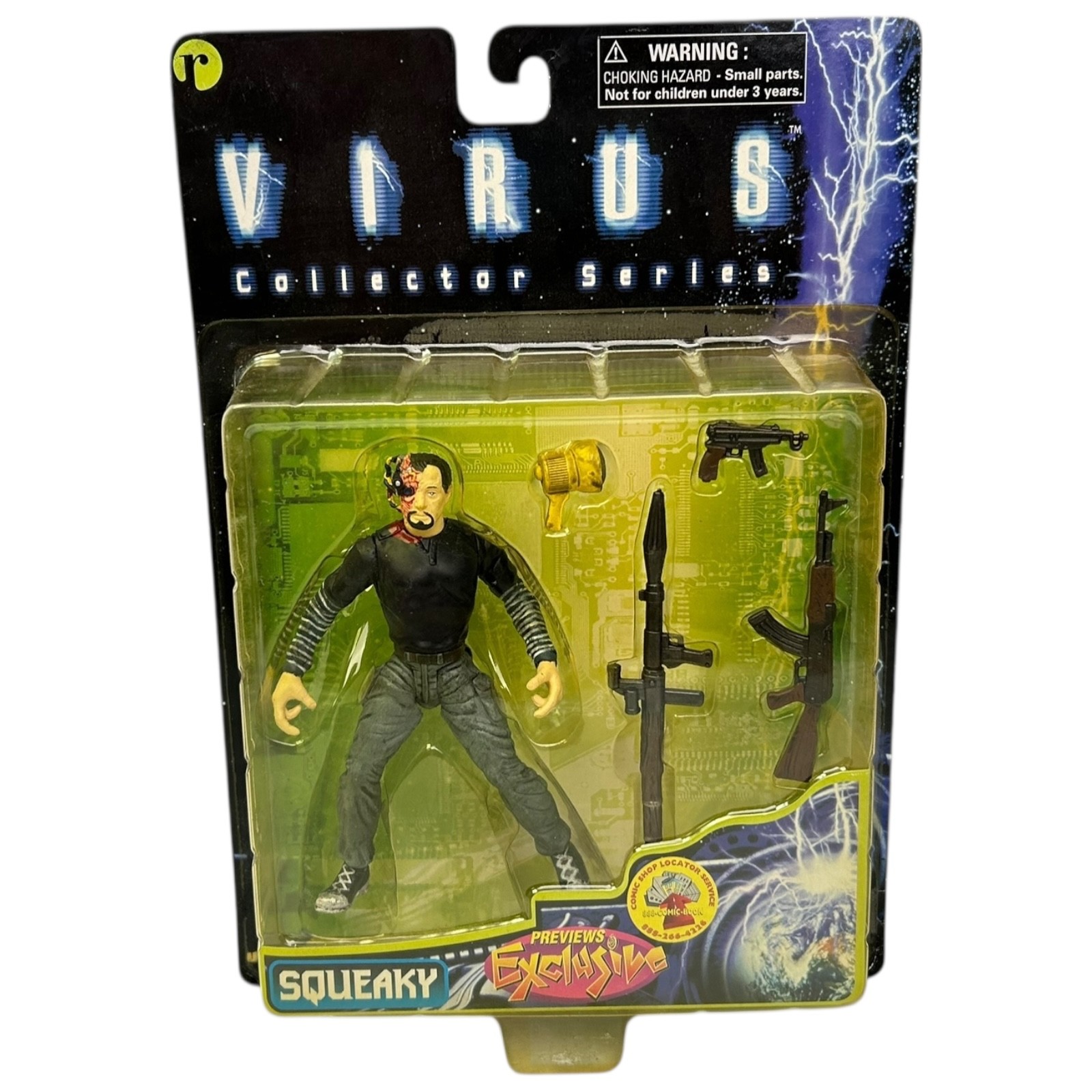Virus Collector Series Squeaky Action Figure Previews Exclusive 1998 Resaurus