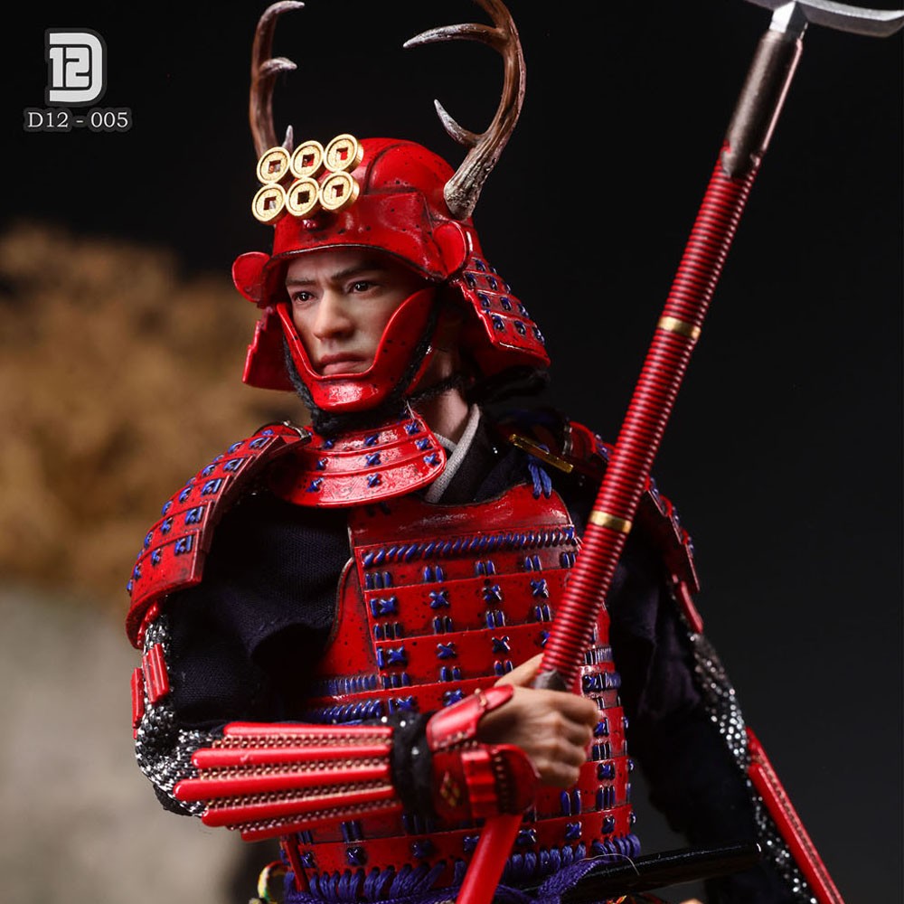 D12TOYS Sanada Yukimura 6in Action Figure Doll D12005 Standard Edition Red