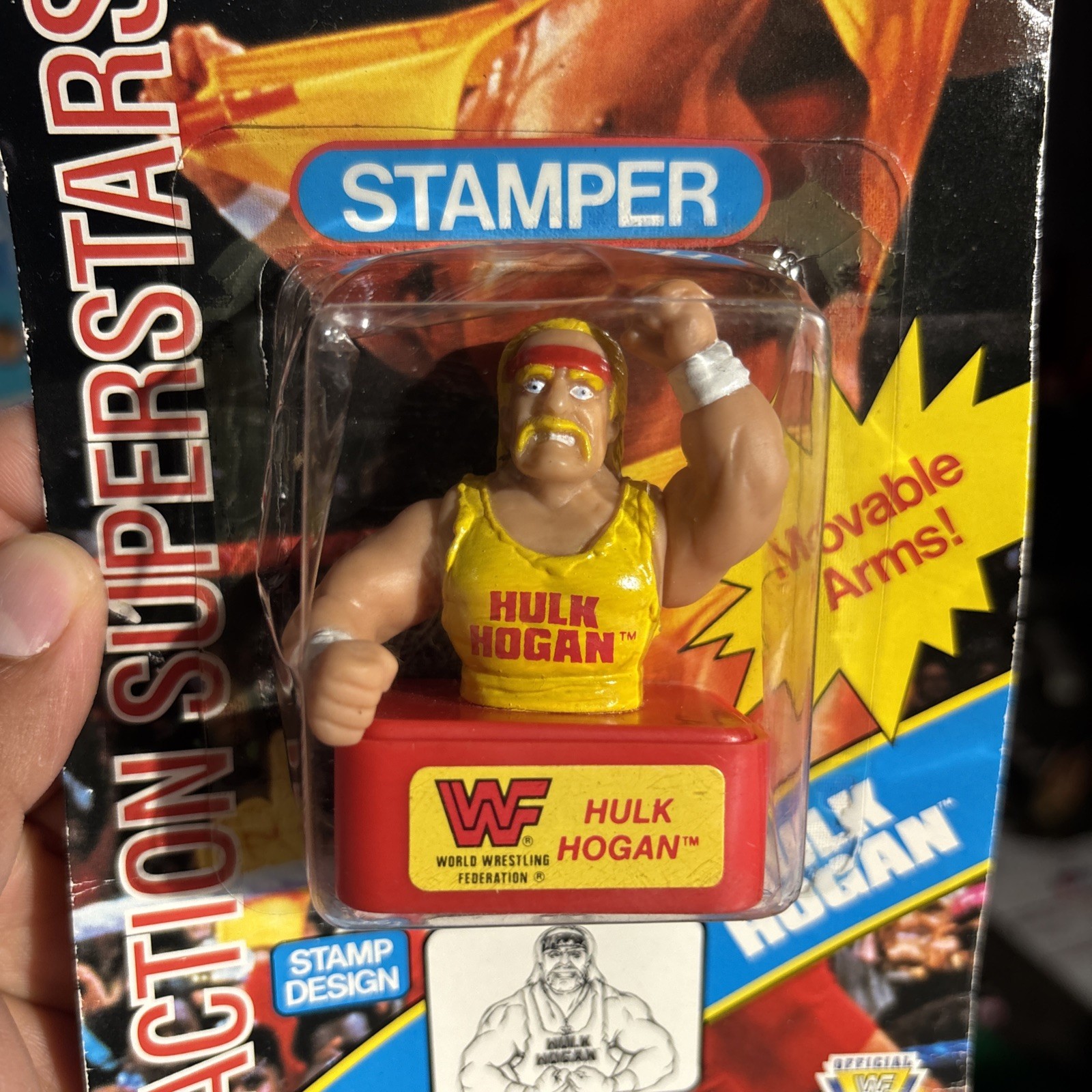 VINTAGE 1991 Hulk Hogan They Stamp WWF World Wrestling Stamper WCW WWE RARE New