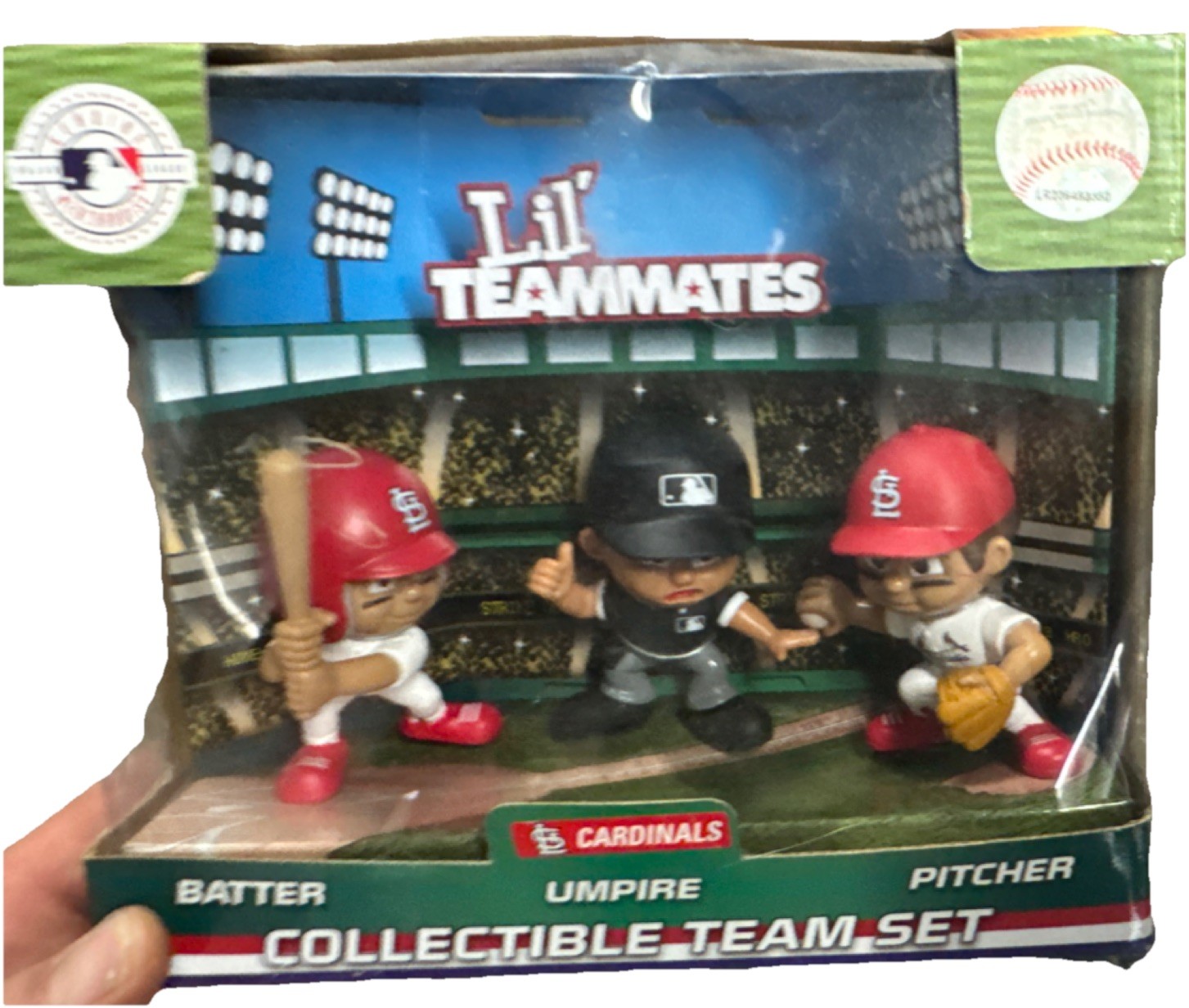 Lil’ Teammates Cardinals Batter Umpire Pitcher MLB Collectible Action Figures