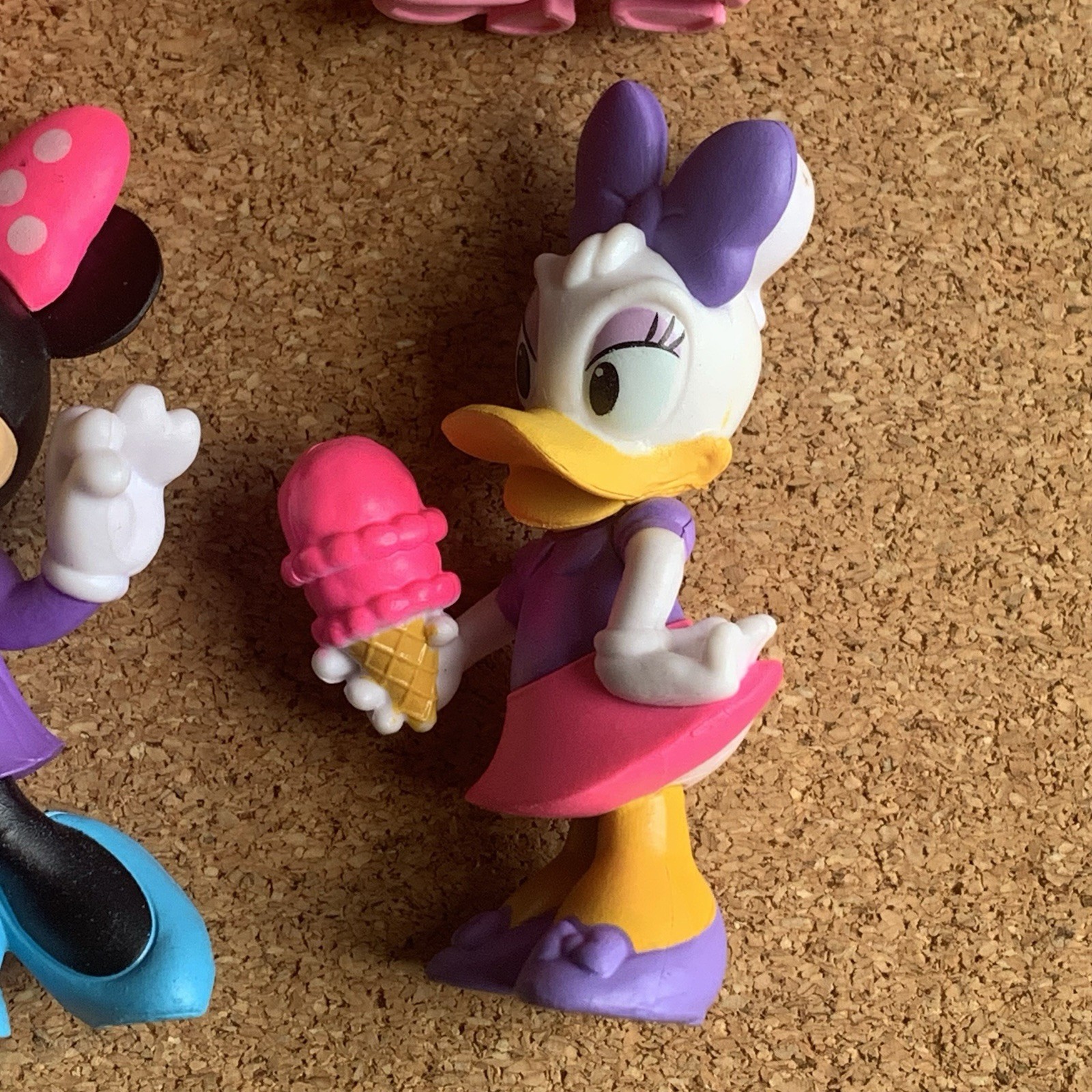 Disney Minnie Daisy PVC Plastic 2.5” Figure Lot of 4