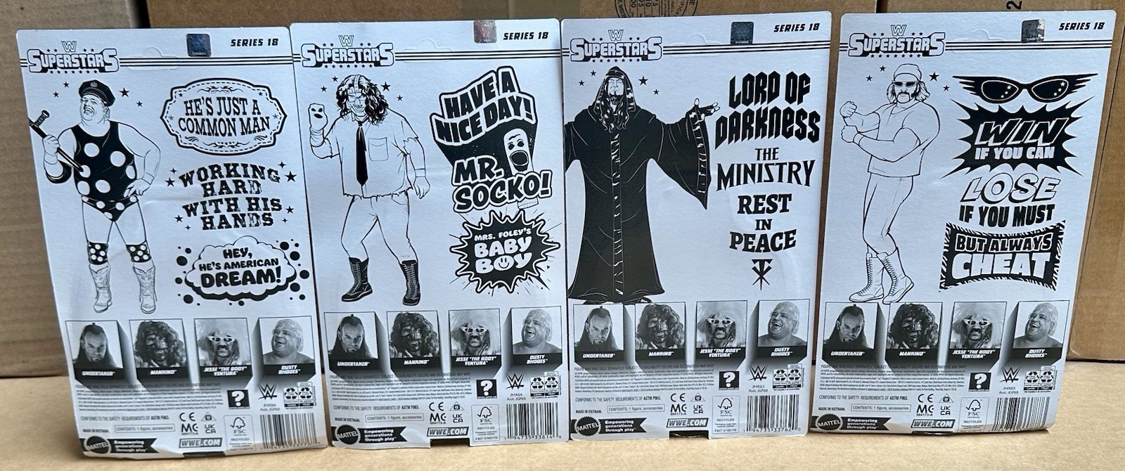 WWE Superstars Series 18 Undertaker, Mankind, Jesse Ventura, Dusty Rhodes Lot