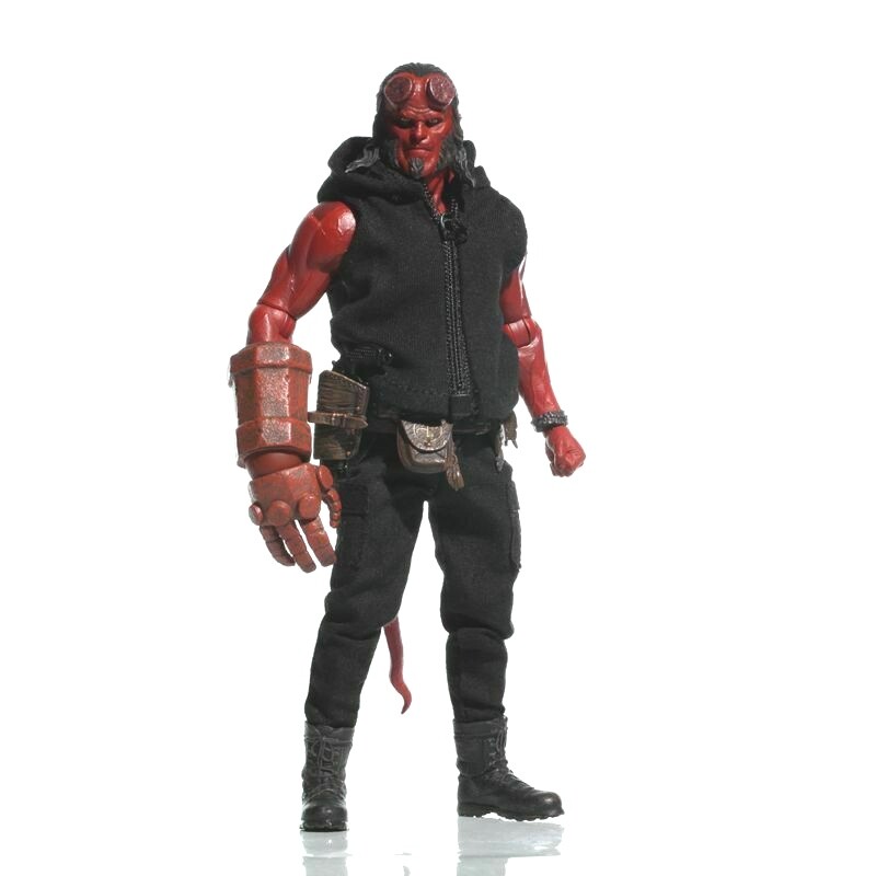 SP-MZ-HD: Sleeveless Logo Zipper Wired Hoodie for Mezco one:12 (2019) Hellboy