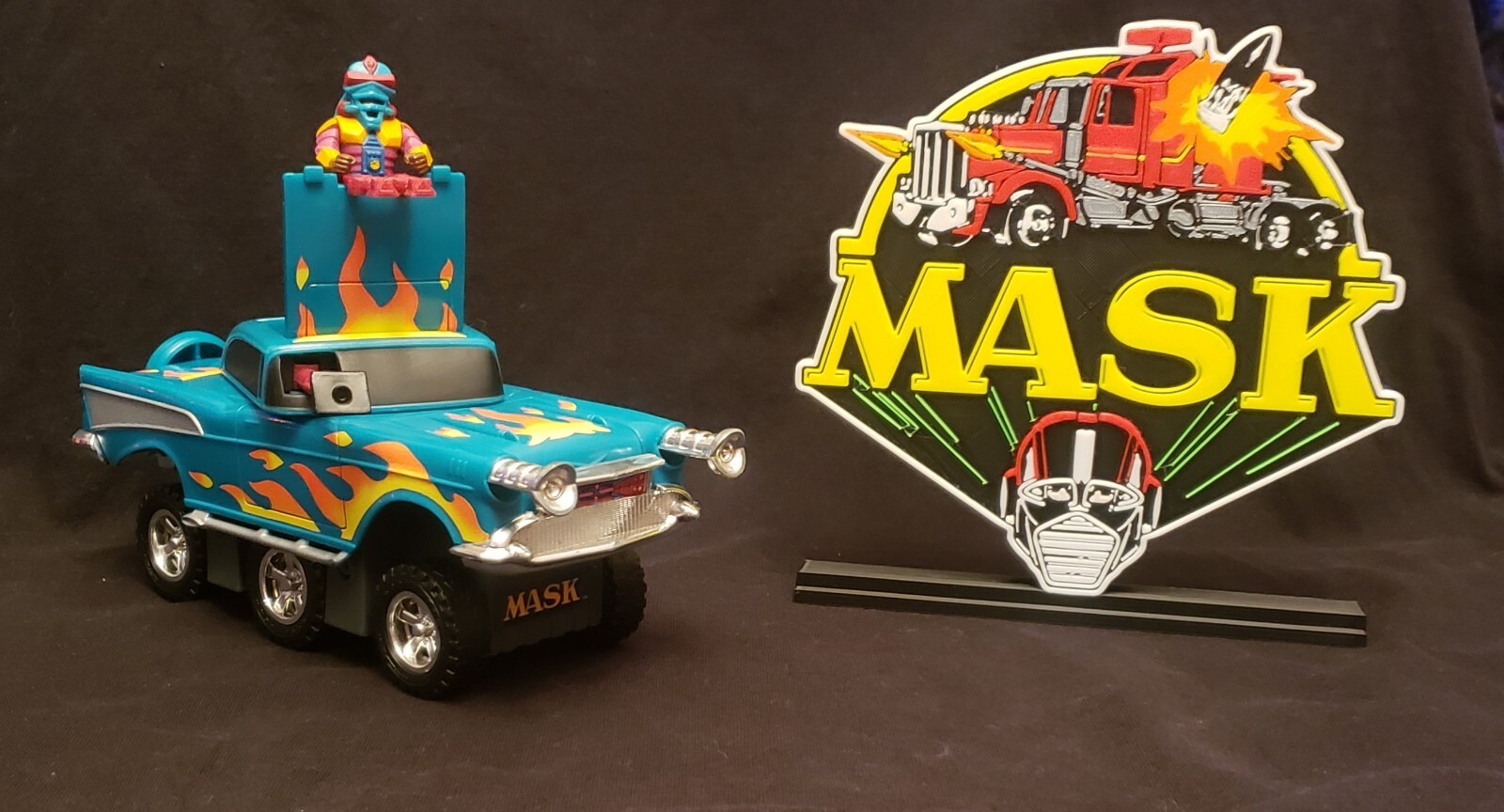 LARGE M.A.S.K. logo display Kenner Decorative Self standing MASK 7 X 7 V3