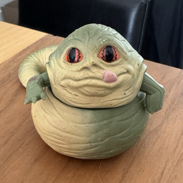 Star Wars Jabba the Hutt Slug Figure Green/Beige Plastic TV Movie Game Theme