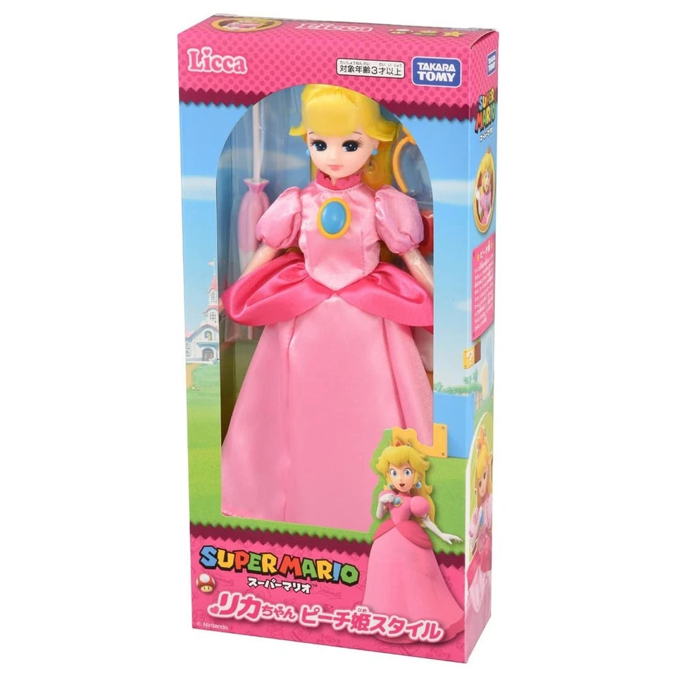 Nintendo Princess Peach Licca-Chan Doll Super Mario Takara Tomy tokyo Japan NEW