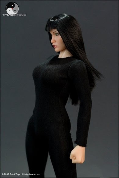 1:6 Triad Toys Female Hero Type Black Bodysuit Outfit for 12″ Figures