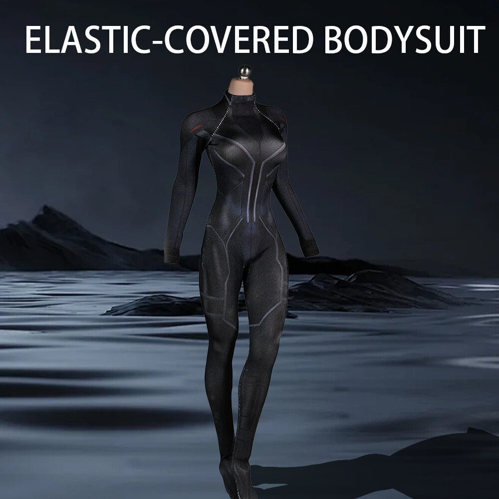 1:6 Black Tights Bodysuit Clothes Outfit For 12″ Female HT PH TBL JO Figure Body