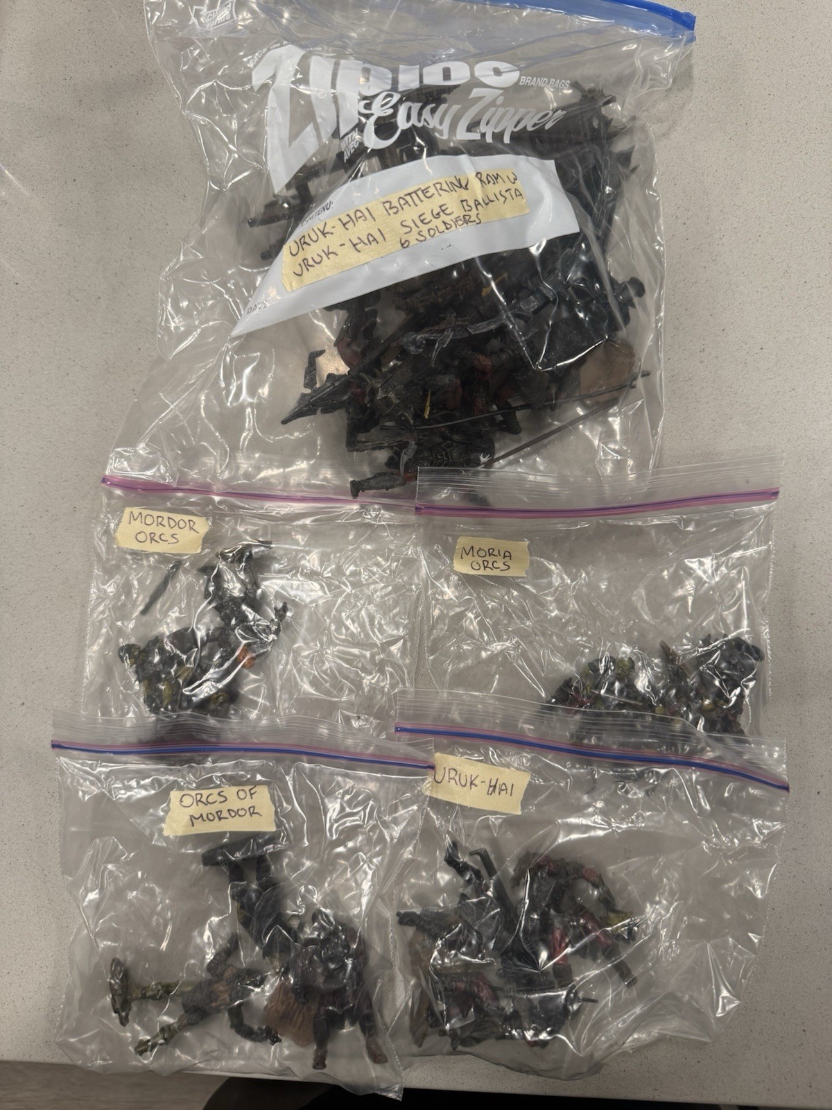 Lord Of The Rings Action Figures And Play Set. Lot 6 Of 6 Sets