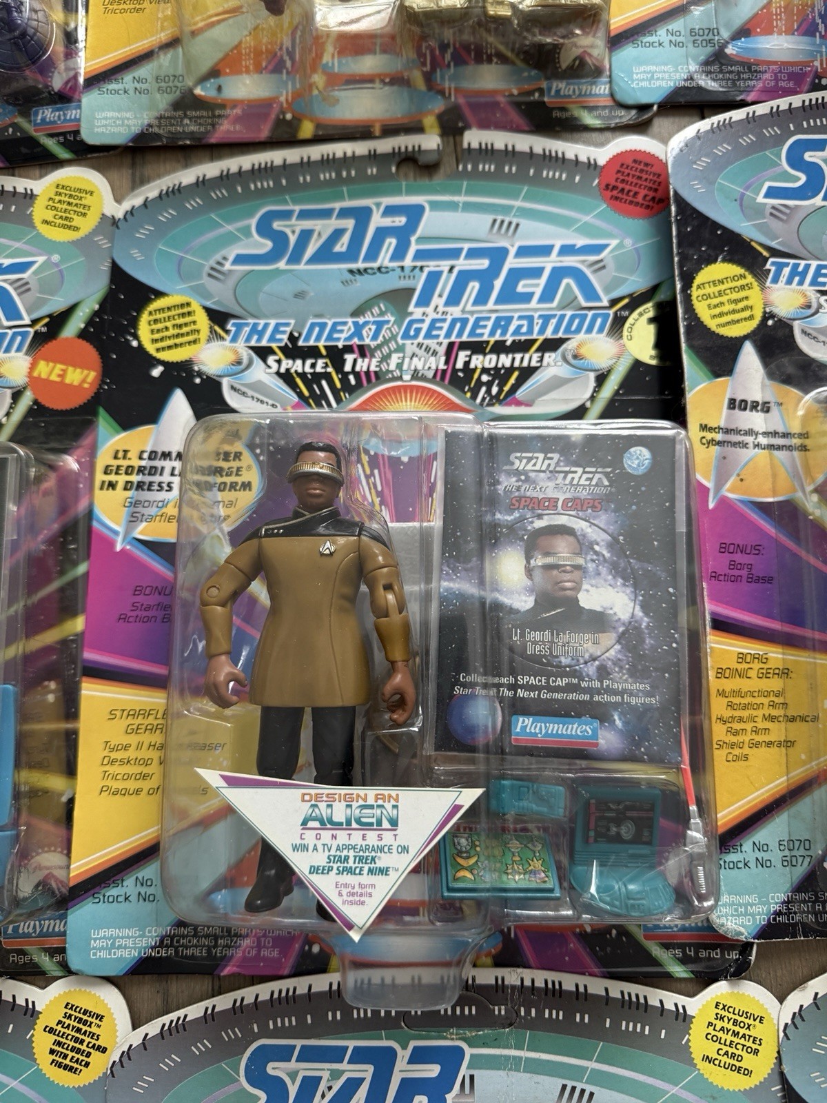 1993 Star Trek The Next Generation Playmates Action Figures, Lot of 13 MOC