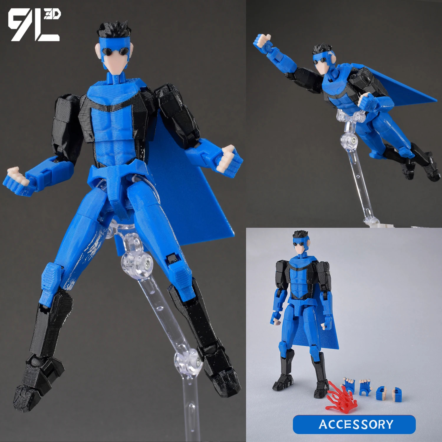 Lucky 13 Invincible Boy Conquer​ Omni Action Figure 3D Printed Anime Model