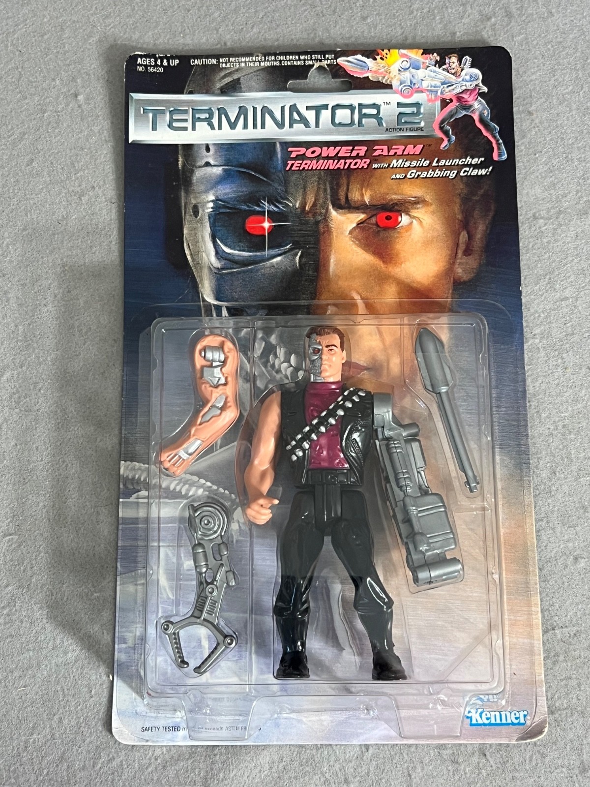 Vintage Action Figure Terminator 2 Power Arm Terminator Kenner 1991 NEW & SEALED