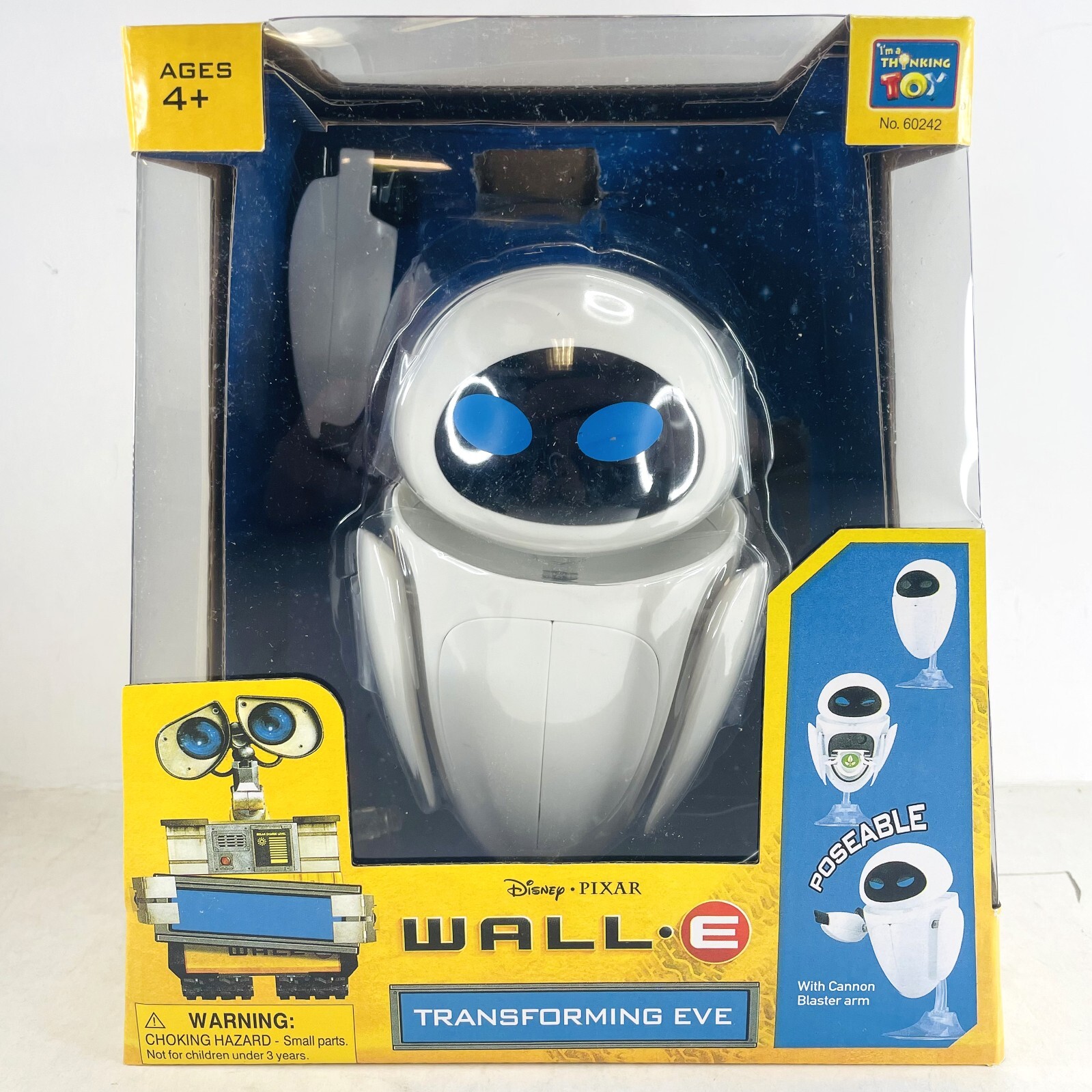 Disney Pixar Wall-E Thinkway Toys Transforming Eve Robot Action Figure On-Sale!!