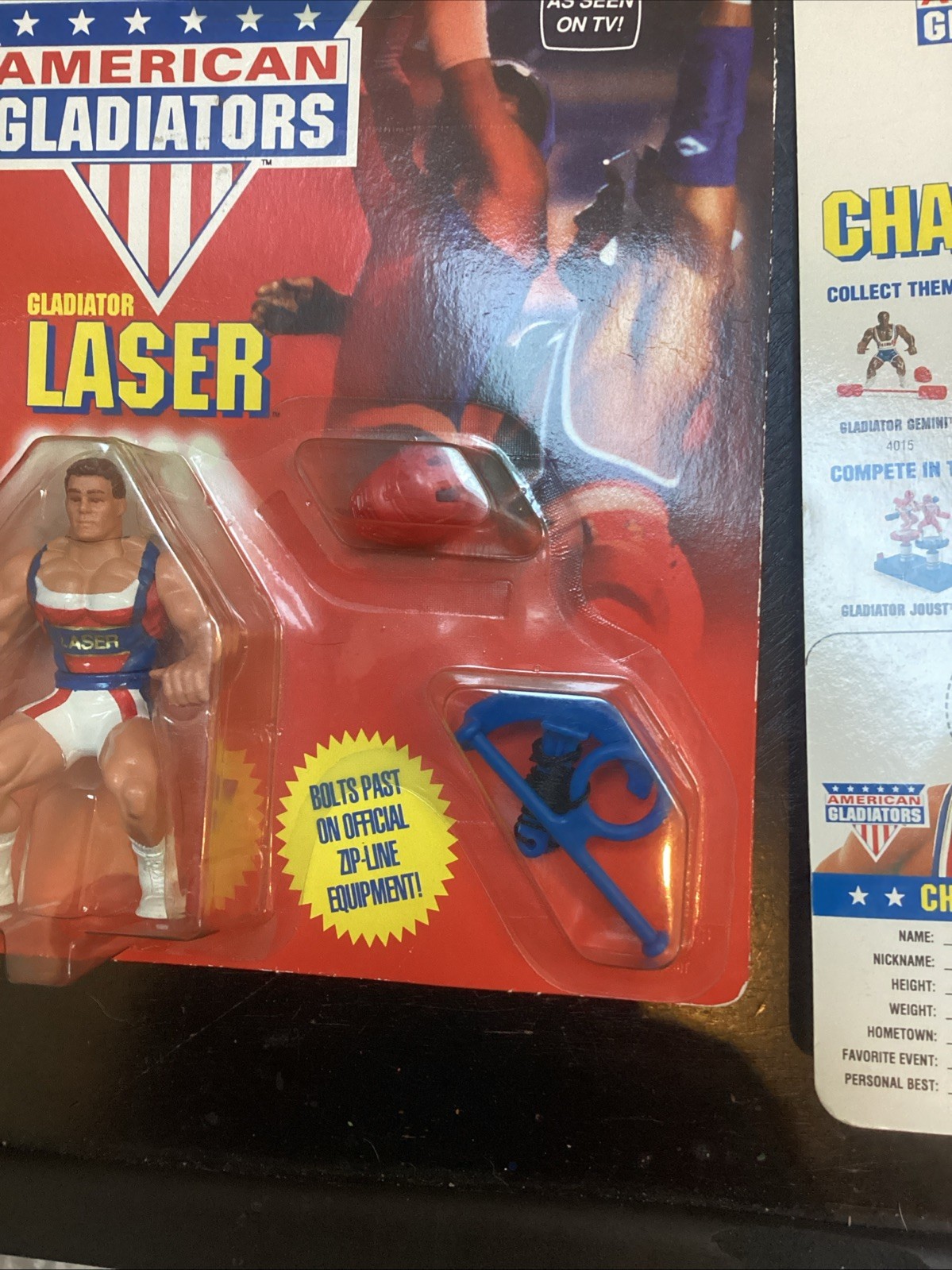 Lot 3 Laser Nitro Red Challenger American Gladiators Action Figure 1991 Mattel