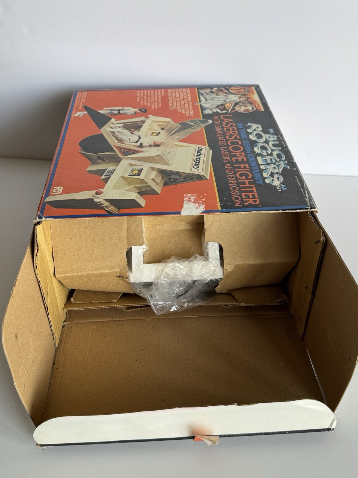 Vintage 1979 Mego Buck Rogers Laserscope Fighter In Open Box Complete White!