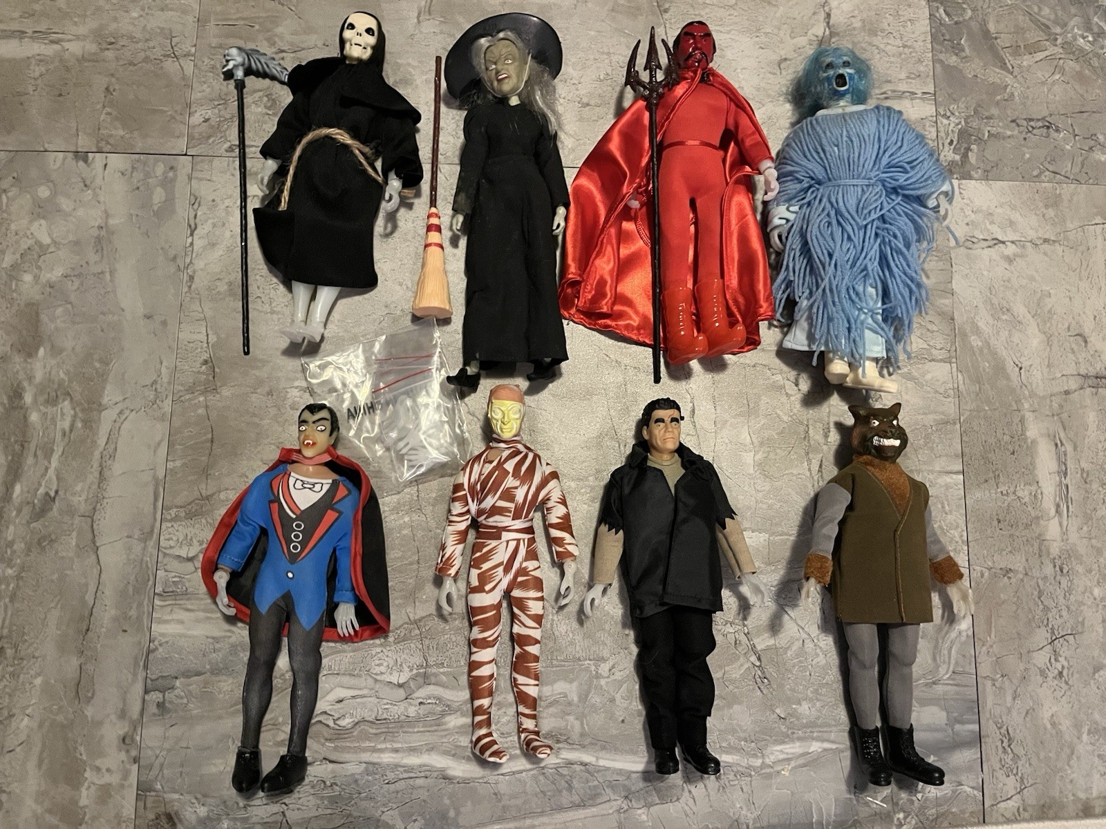 MAD MONSTER Series 1 & 2 8in Ghost, Witch, Wolfman, Dracula, Mummy, Frankenstein