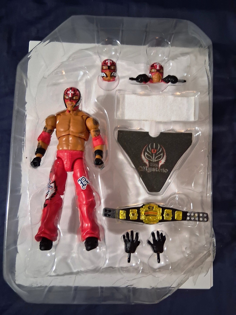 WWE Ultimate Edition Rey Mysterio Action Figure in Red Outfit LOOSE COMPLETE