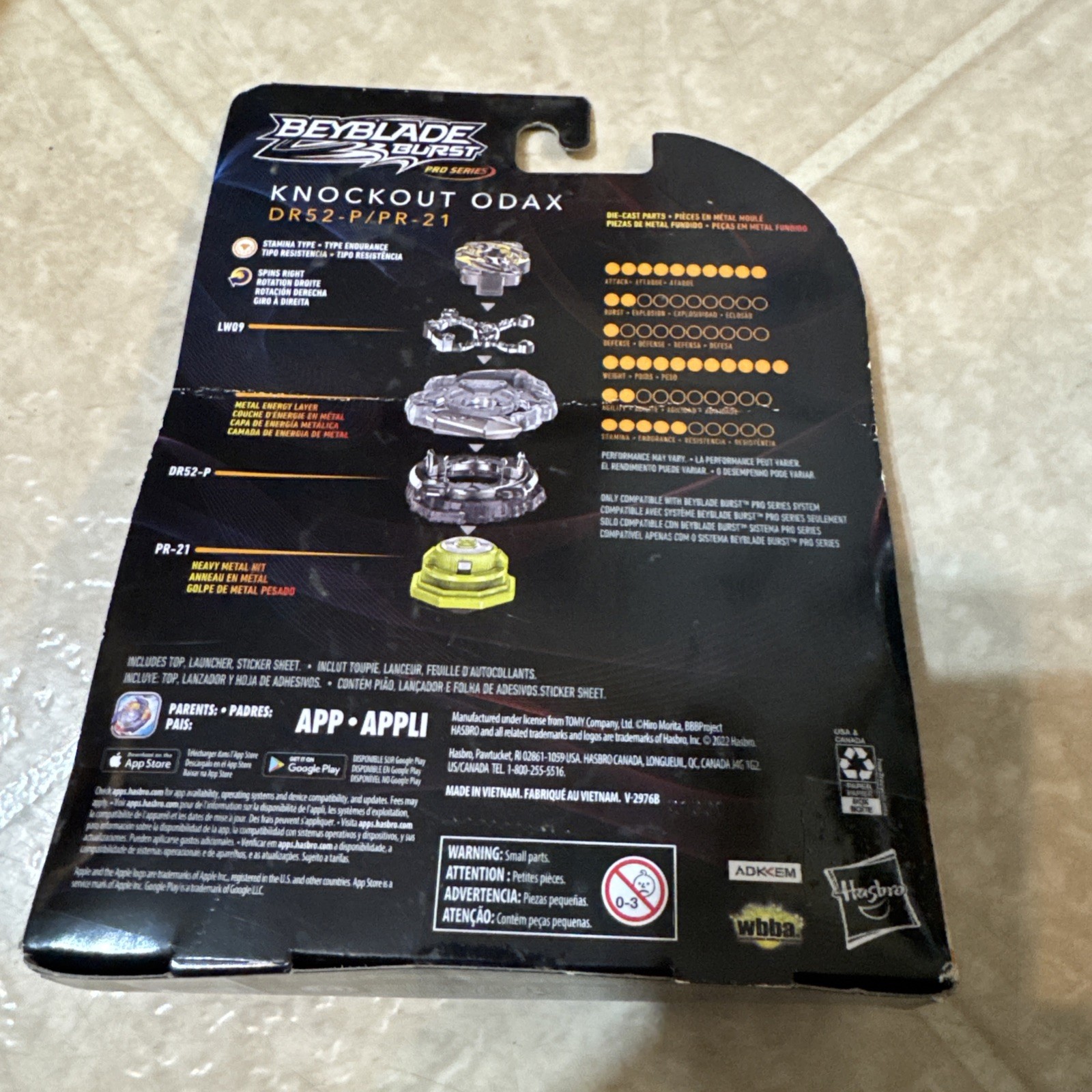 Beyblade Burst Pro Series Knockout Odax DR52-P/PR-21