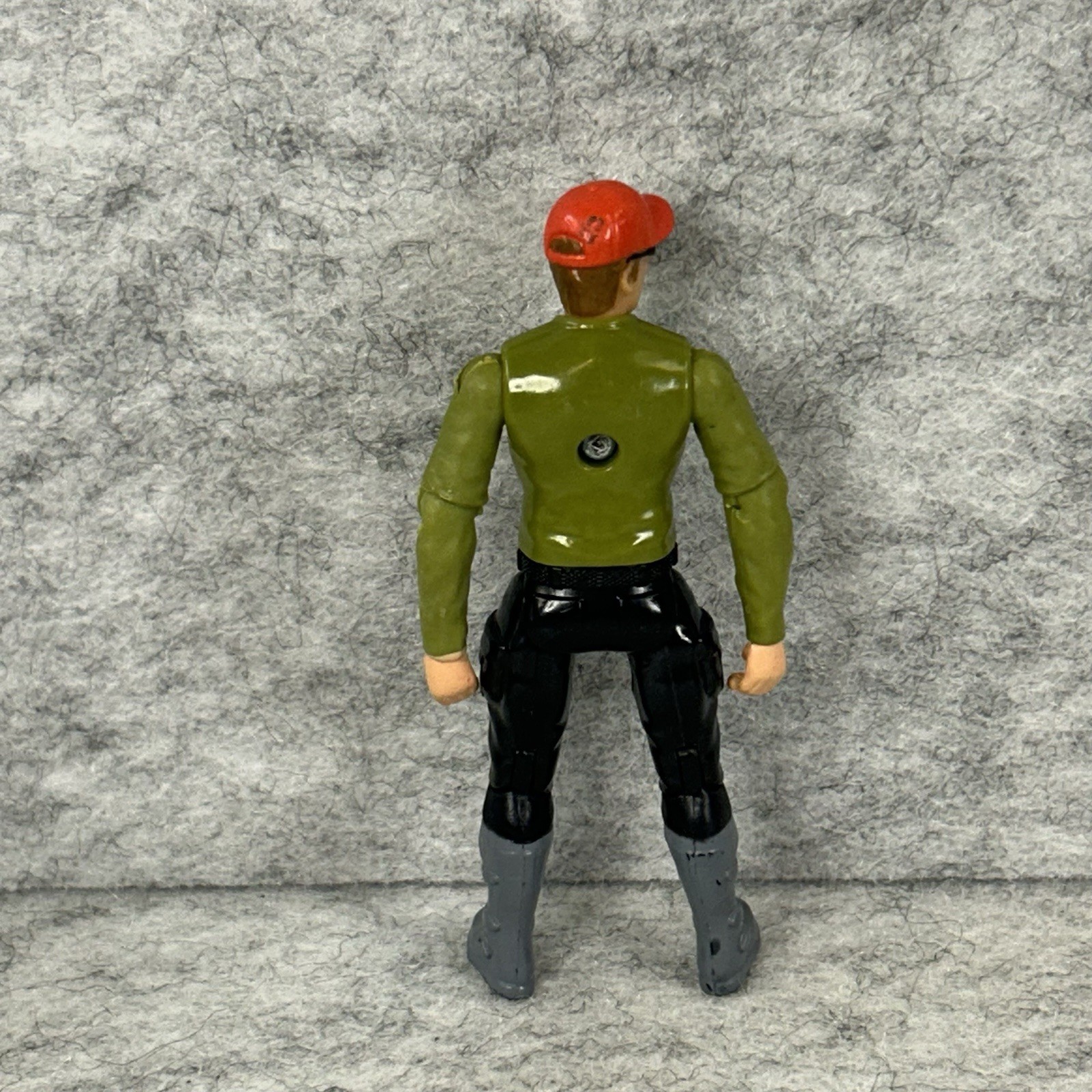 Bass Pro Shops Fisherman Action Figure 4” Pose-able – Green shirt, Orange hat