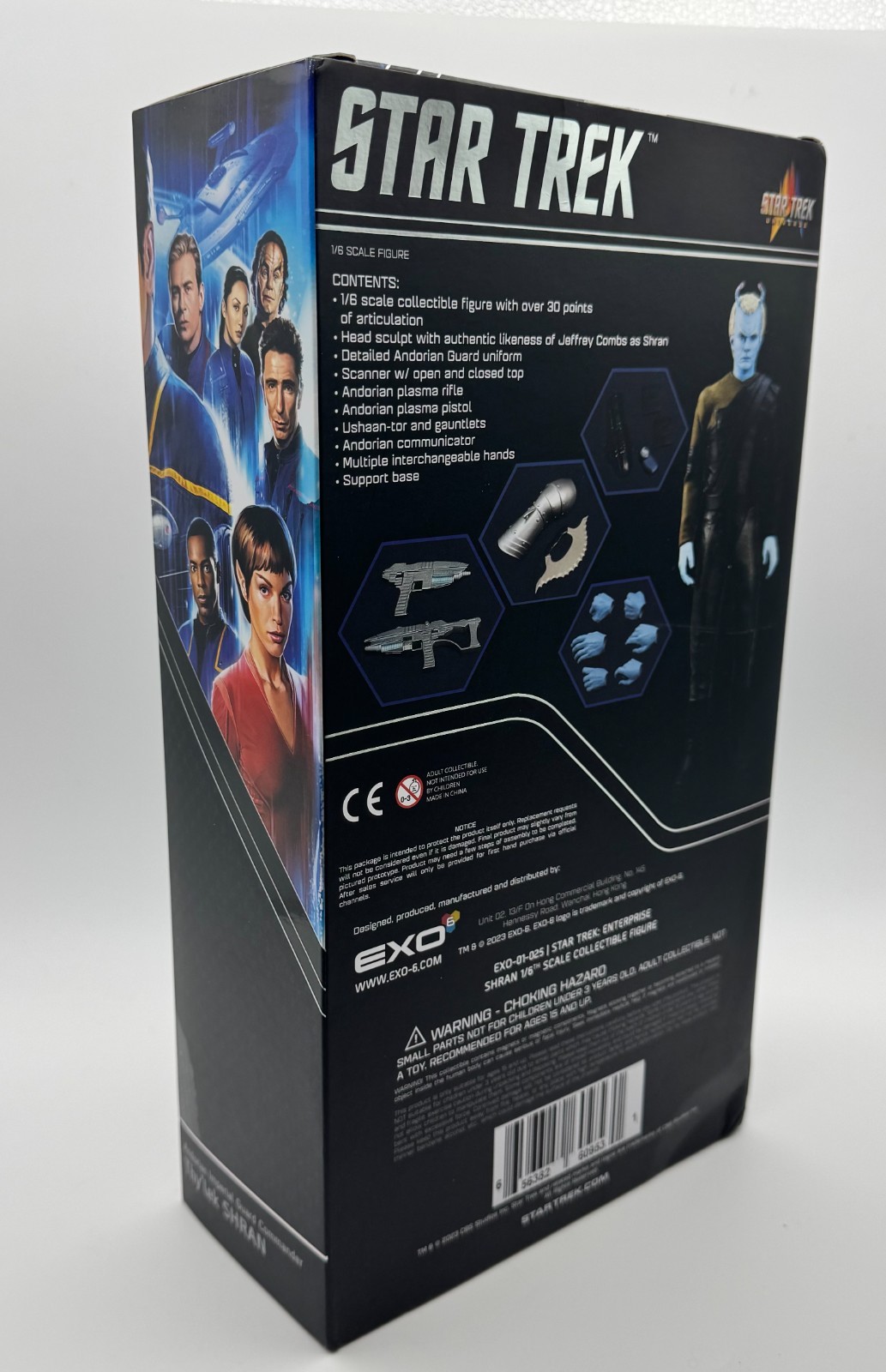EXO-6 Star Trek Enterprise Shran Andorian 1:6 Scale NEW- SEALED- FREE- Shipping!