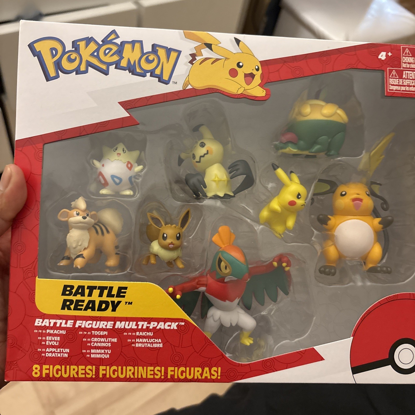 Pokemon 8 Figures Battle Ready Pack Pikachu Raichu Hawlucha NEW Jazwares 2022