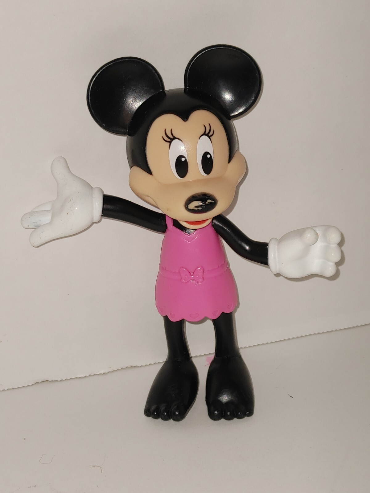 Disney Toybox Minnie Mouse Posable Action Figure Loose Hard Plastic 5.5″