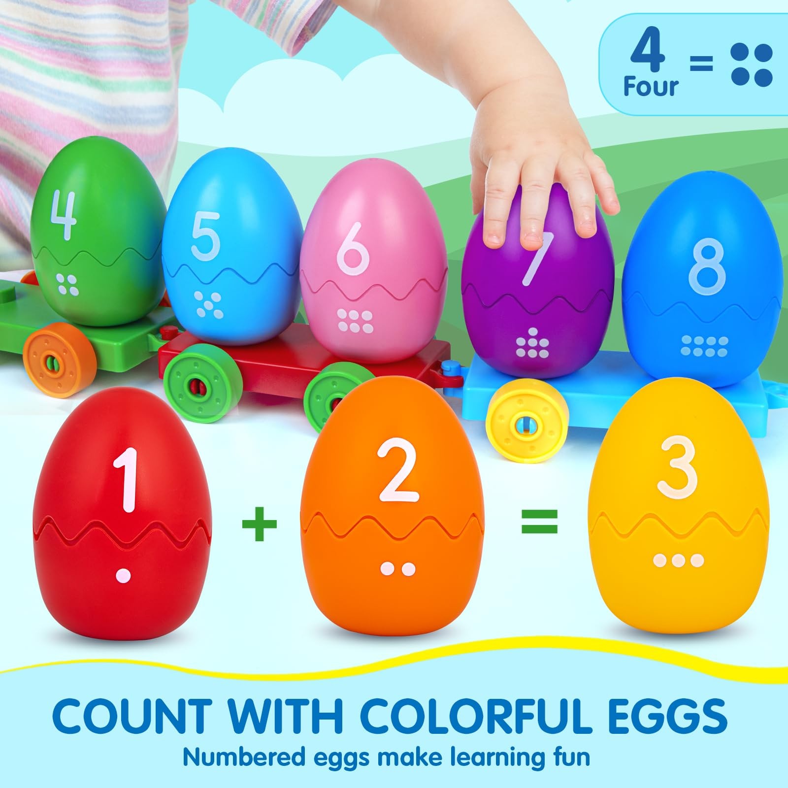 Toddler Learning Toys for 1 2 3 Years Old, Count Matching & Sorting Montessor…