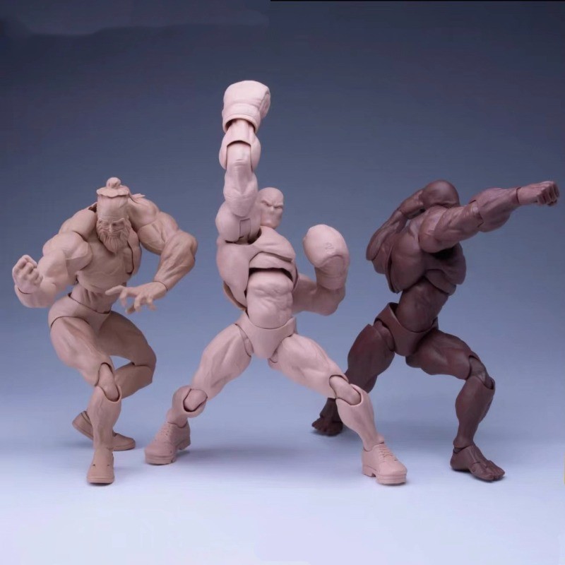 1/12 Romankey Big Guy Figure Pale Joint Flexible Head Male Action Figure Body