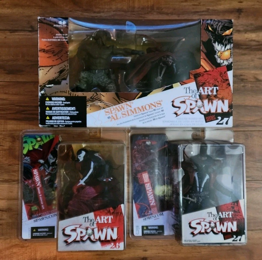 /7270 McFarlane Toys Art of Spawn Spawn vs Al Simmons Issues 8 & 119 Figure Lot