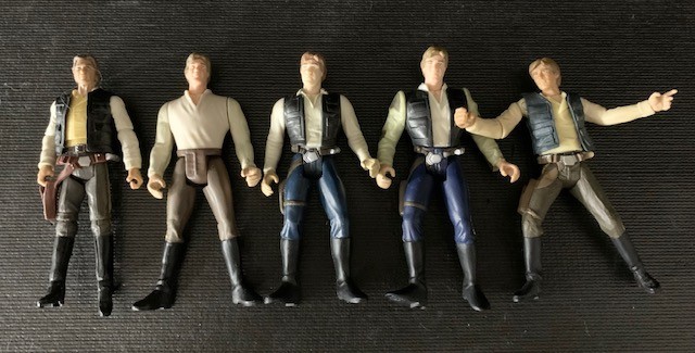 Star Wars Han Solo Different Years & Models Qty 5