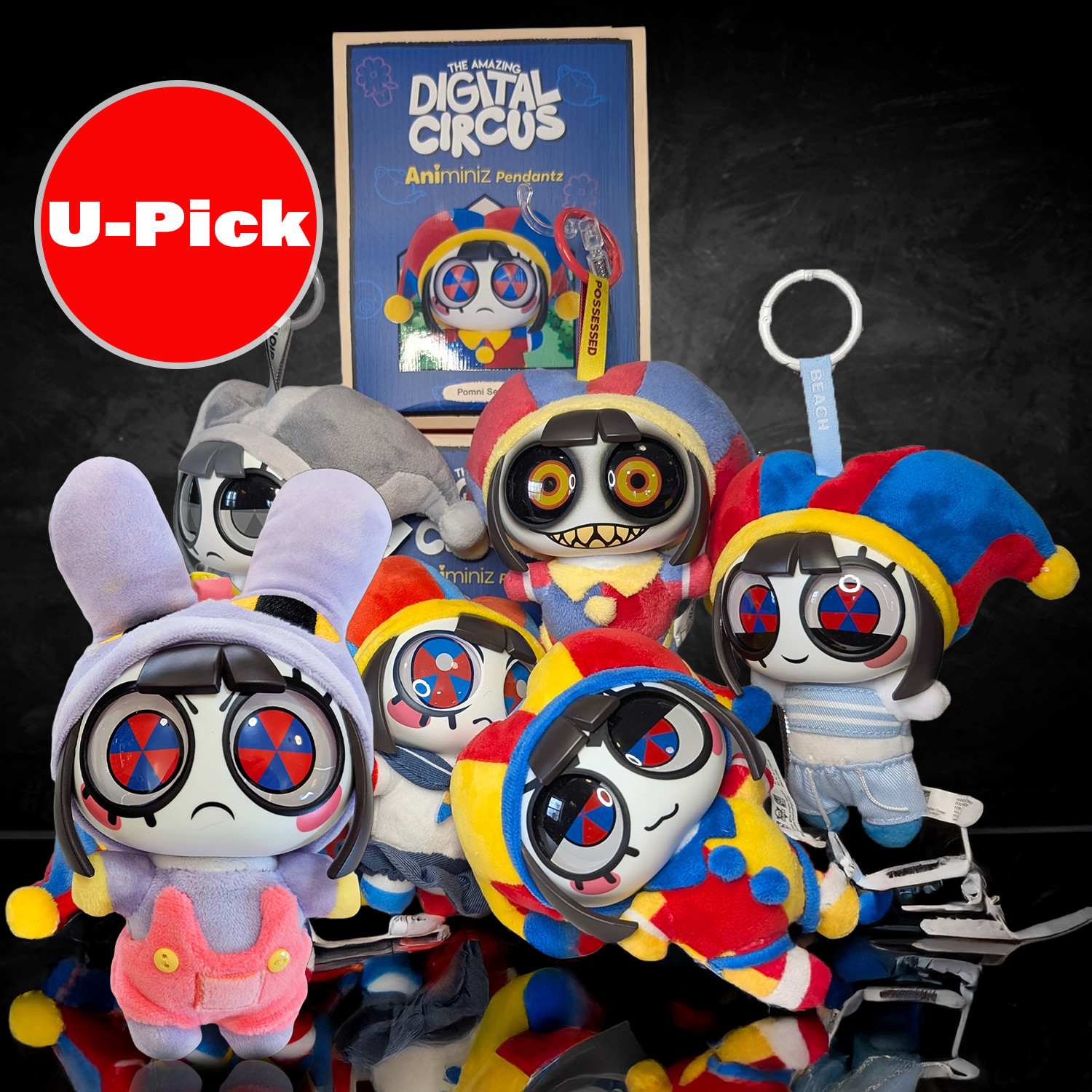 The Amazing Digital Circus Pomni Animiniz Pendantz Premium Plush Keychain Figure