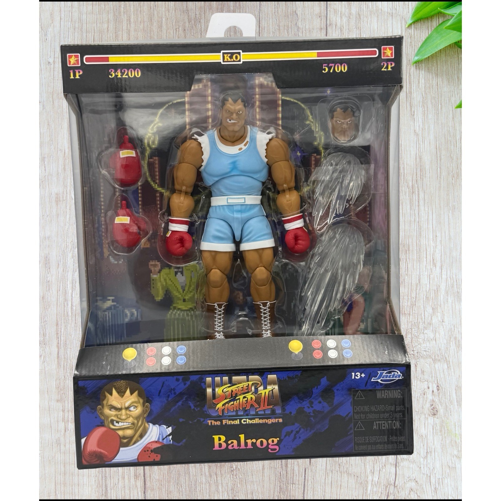 Jada Toys Street Fighter II Balrog 1:12 Scale Action Figure Boxer SFII NIB