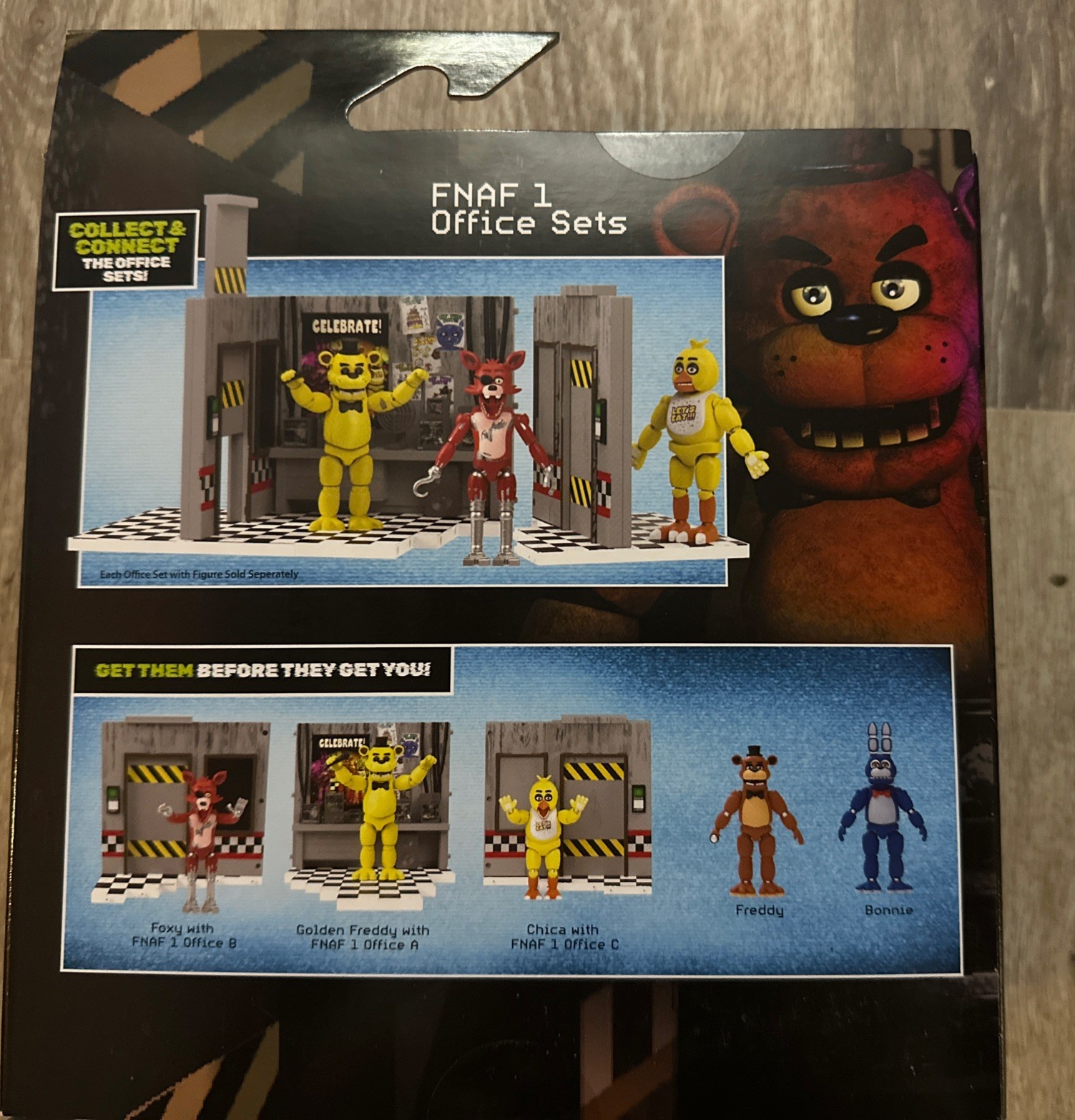 FNAF Five Nights at Freddy’s Golden Freddy Office Set Figure Jazwares NEW Sealed