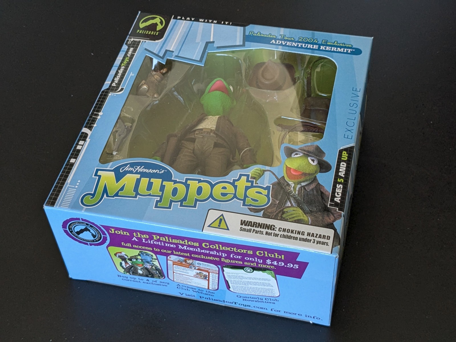 💥 INDIANA JONES KERMIT ADVENTURE PALISADES 2004 EXCLUSIVE W OUTER BOX 🆕 💥