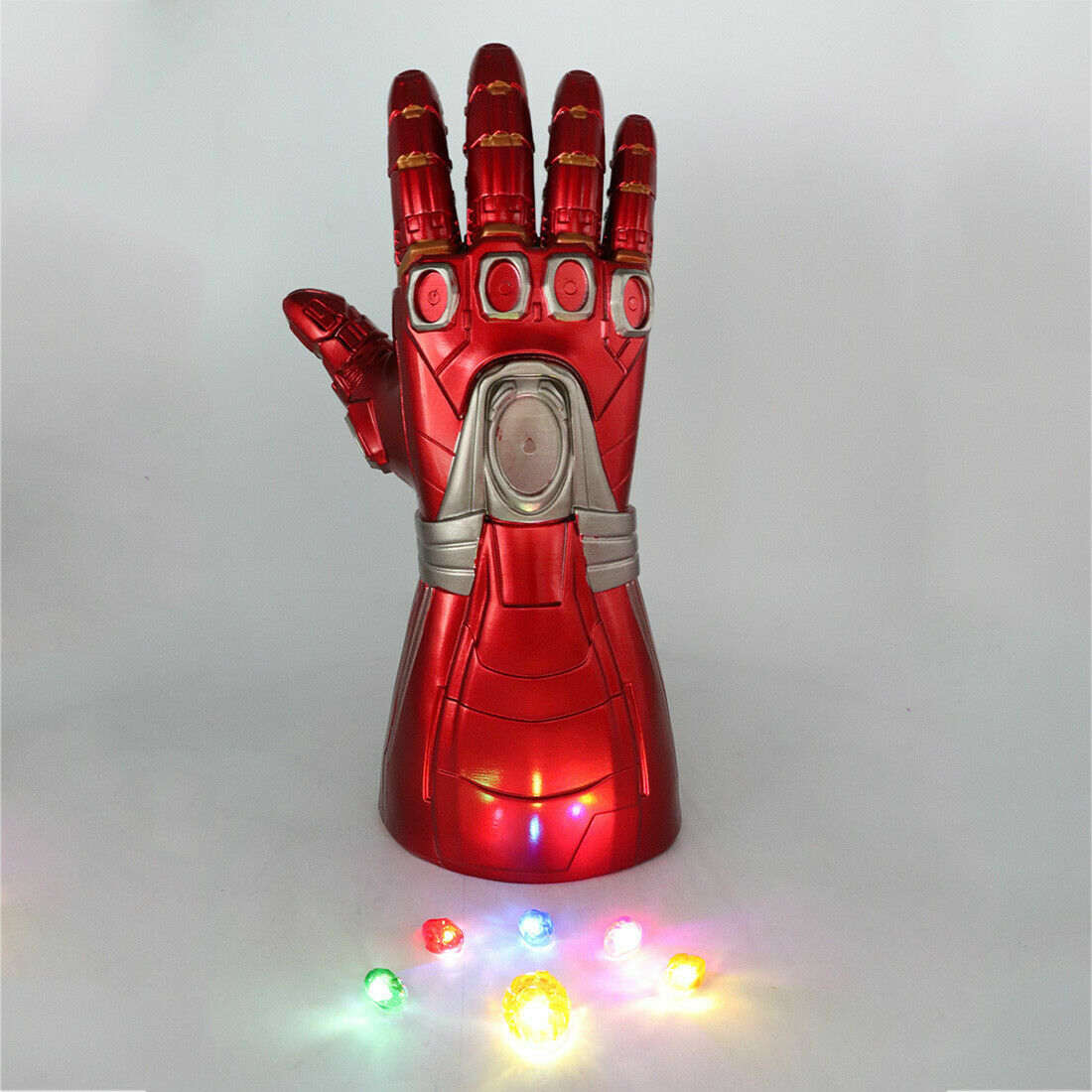 Iron Man Avengers Infinity War Costume Gauntlet Glove w/Removable LED Stone