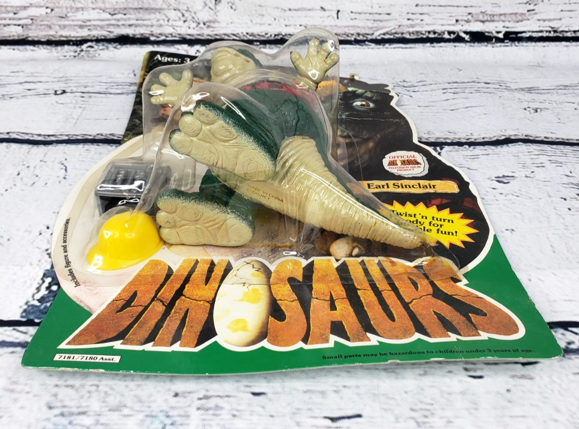 Disney Hasbro Dinosaurs Tv Show Vintage 1991 Earl Sinclair Action Figure New