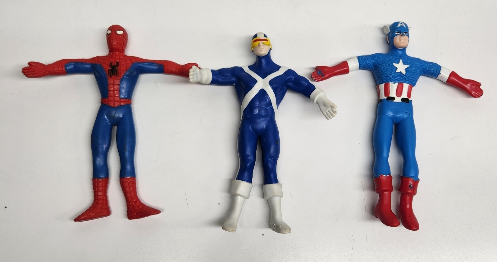Marvel Spider-Man – Captain America -Cyclops Just Toys Bend-Em 6″ Figures
